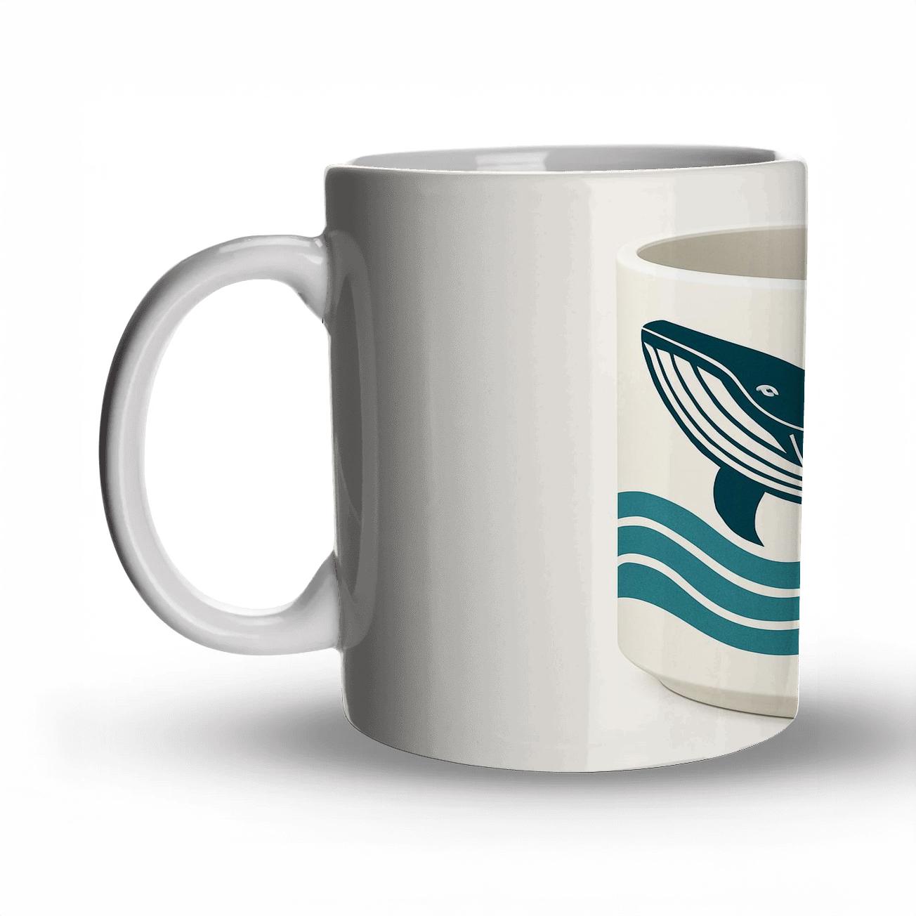 Geometric_Whale_Minimal_Art_Mug_Render premium drinkware mugs