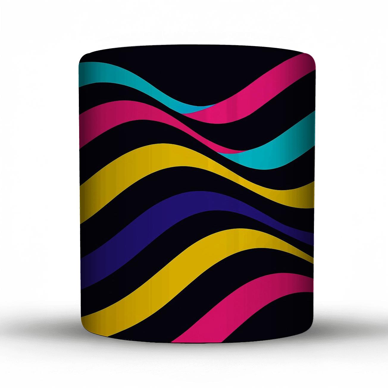 Prismatic Pulse Lines premium drinkware mugs