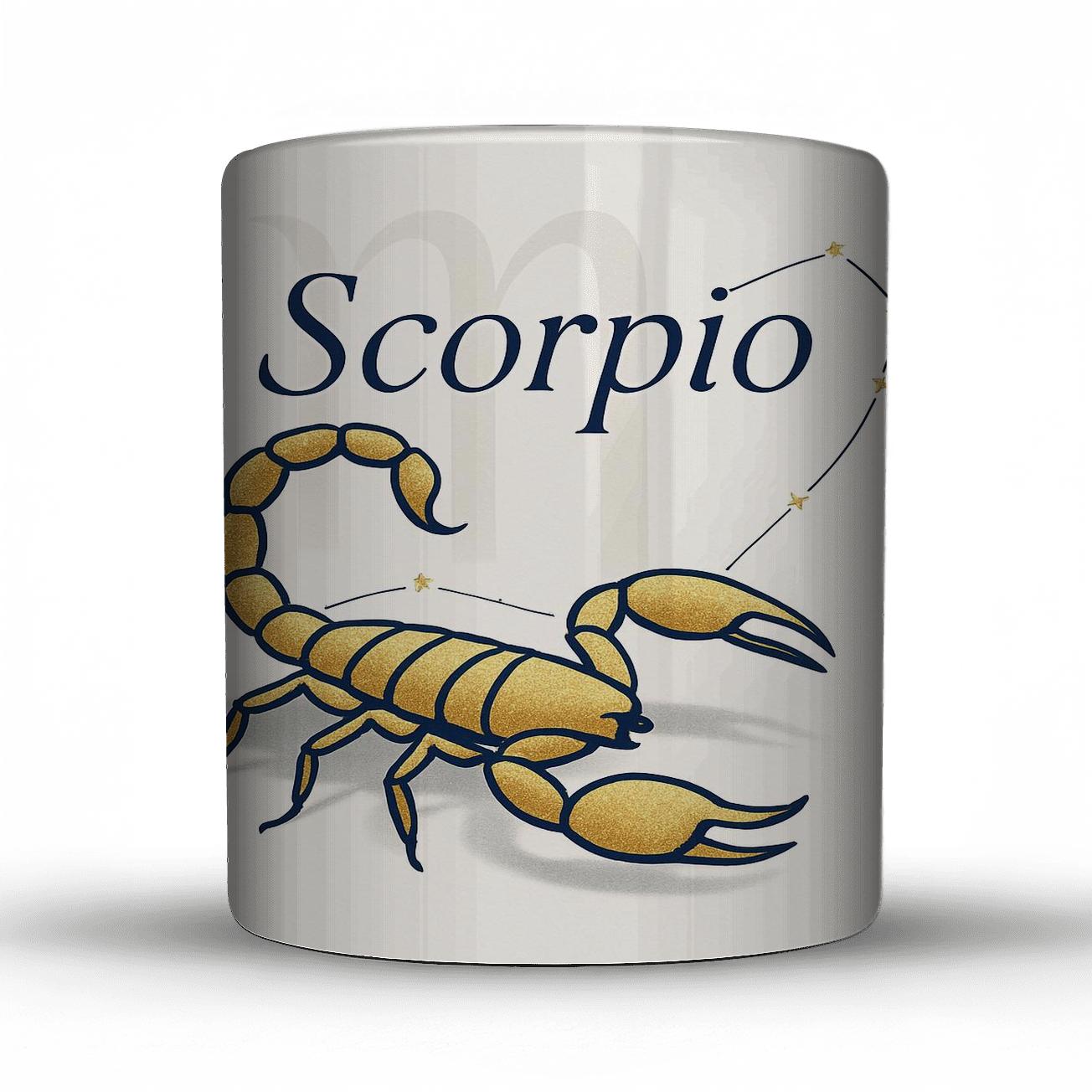Scorpio Celestial Serpent Line Art personalized mugs