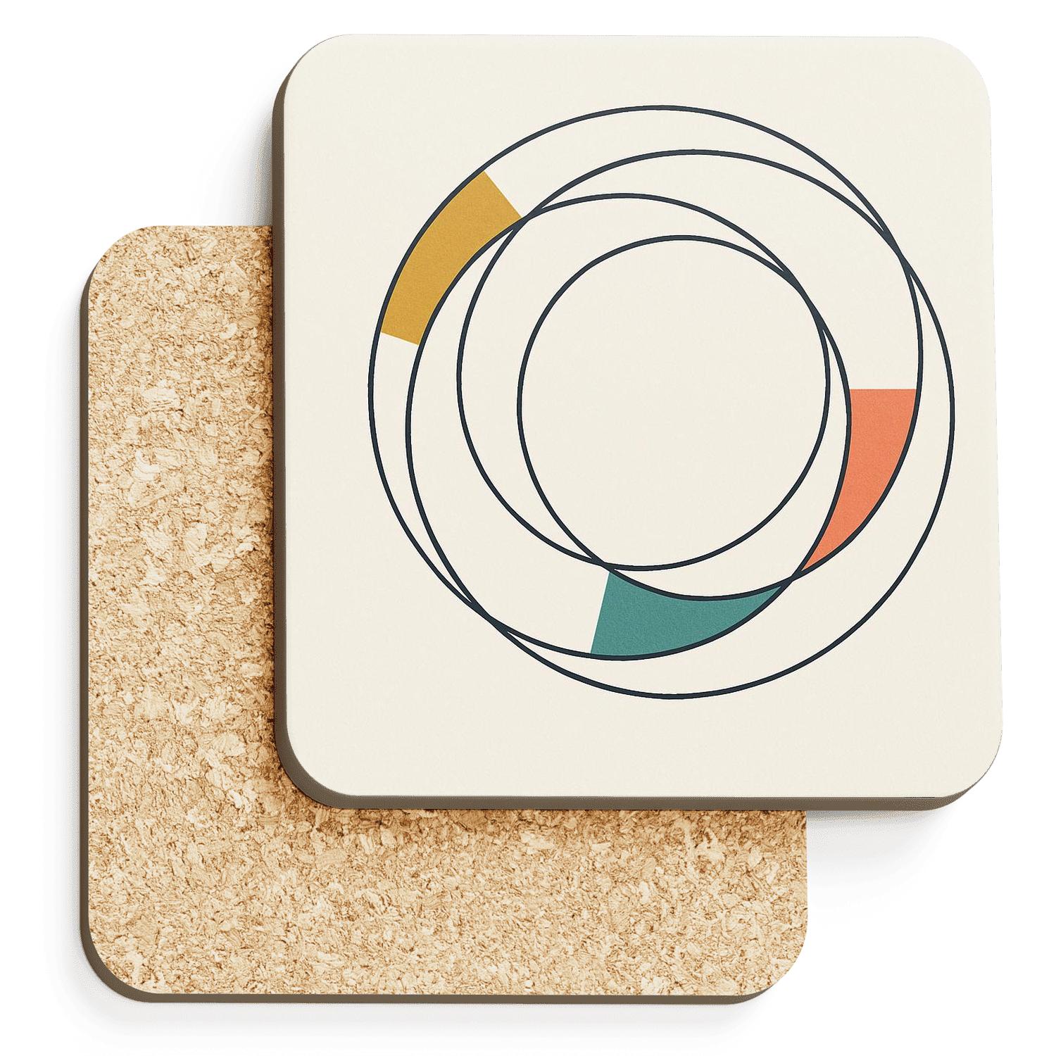 Orbital Geometry Flow coasters for home decor