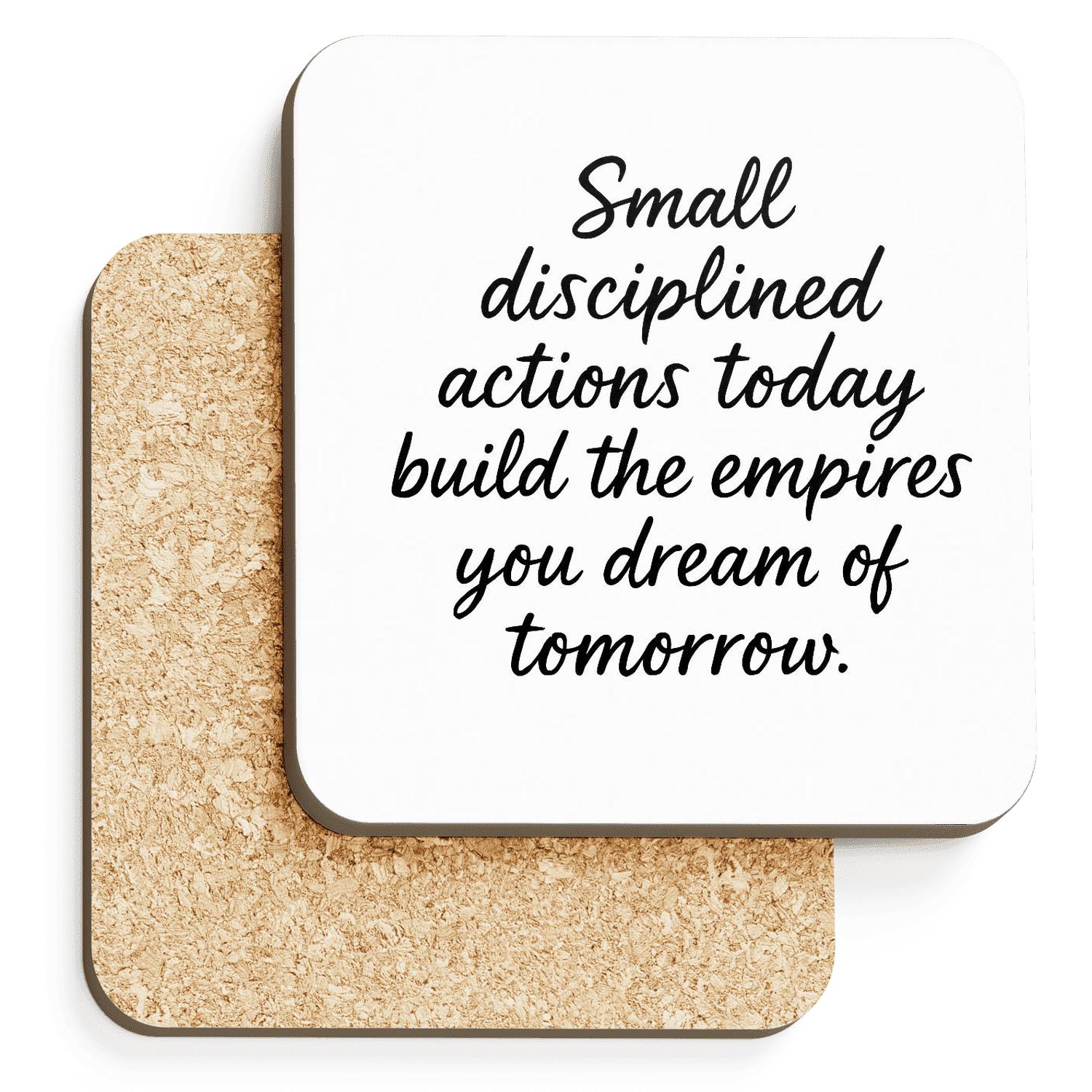 Small Disciplined Actions Empire wooden table coasters
