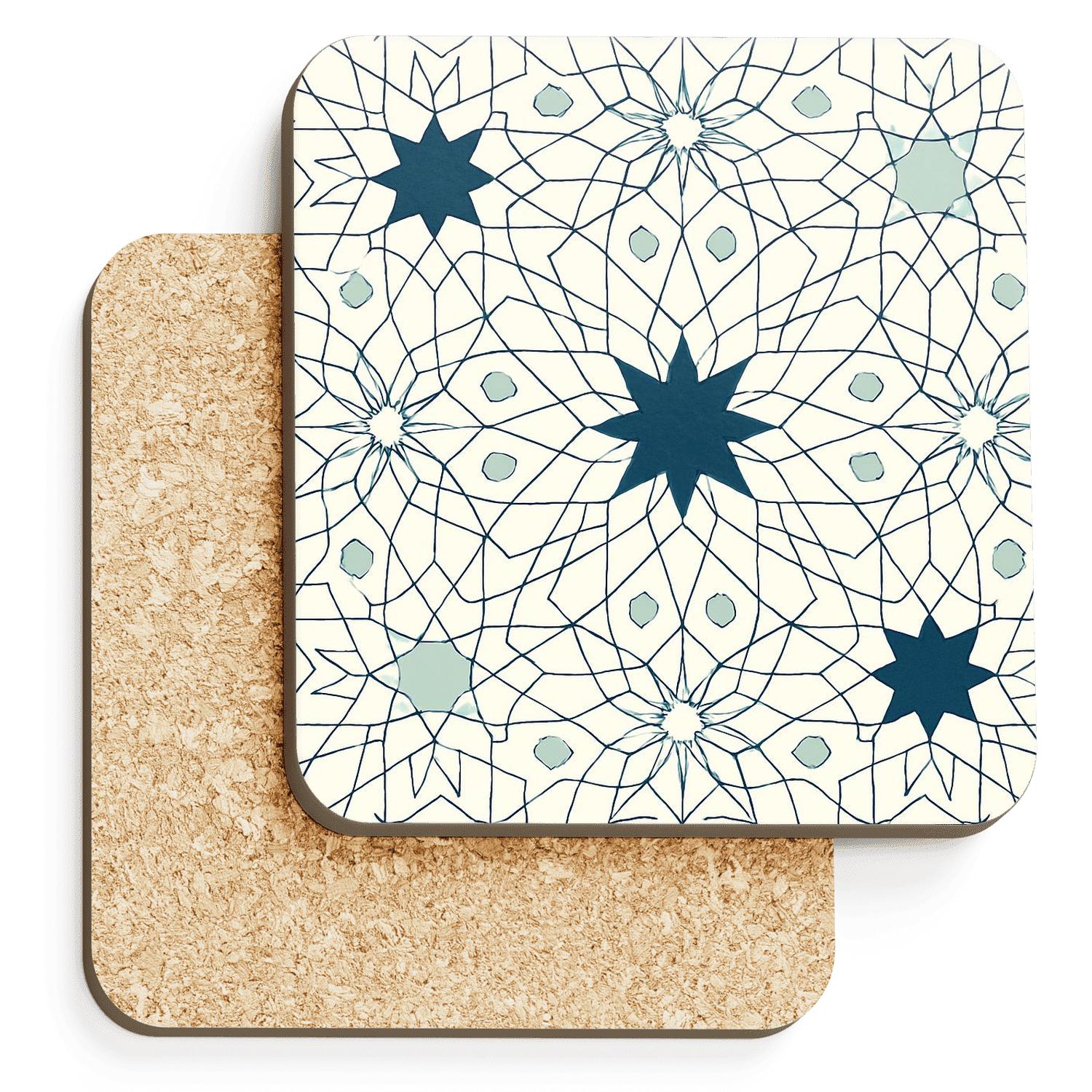 Mamluk Star Lattice Minimal decorative beverage coasters