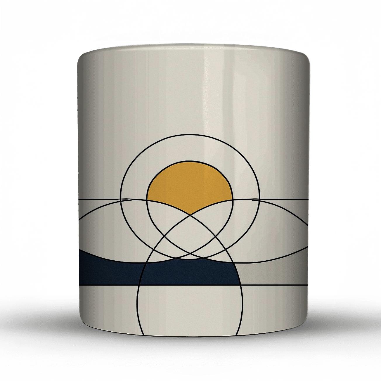 Geometric Horizon Drift gift mugs for occasions