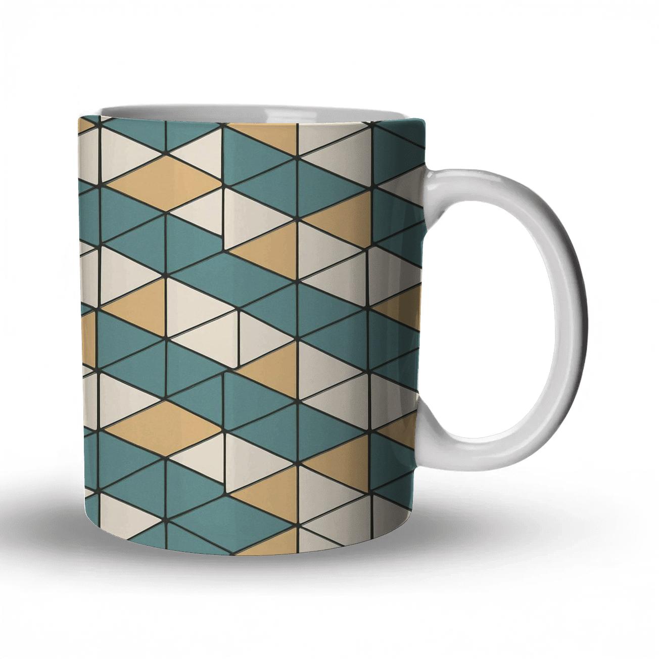 Isometric Axiom Grid custom printed mugs