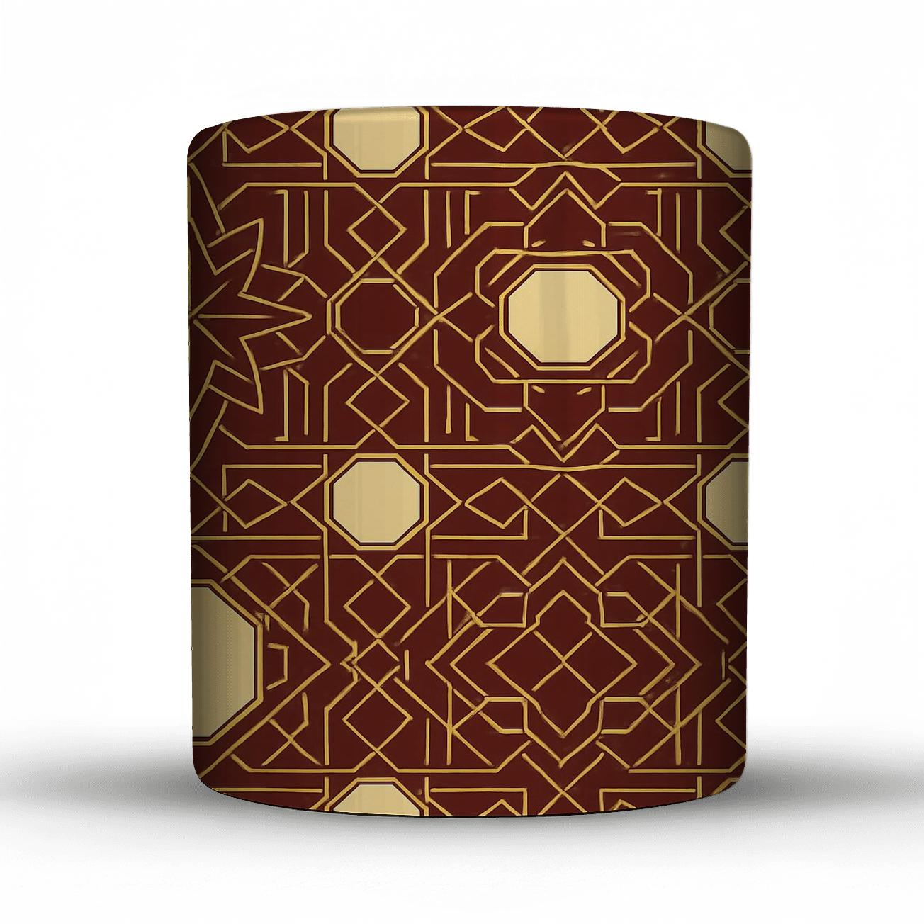 Deco Moorish Star Lattice ceramic coffee mugs
