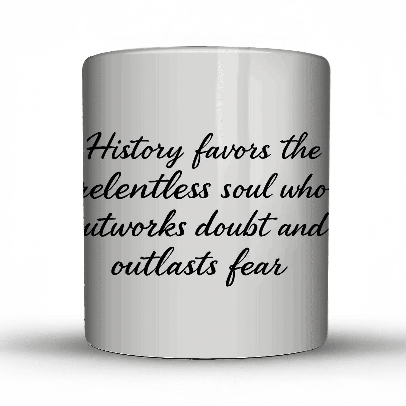 Relentless Soul Outworks Doubt personalized mugs