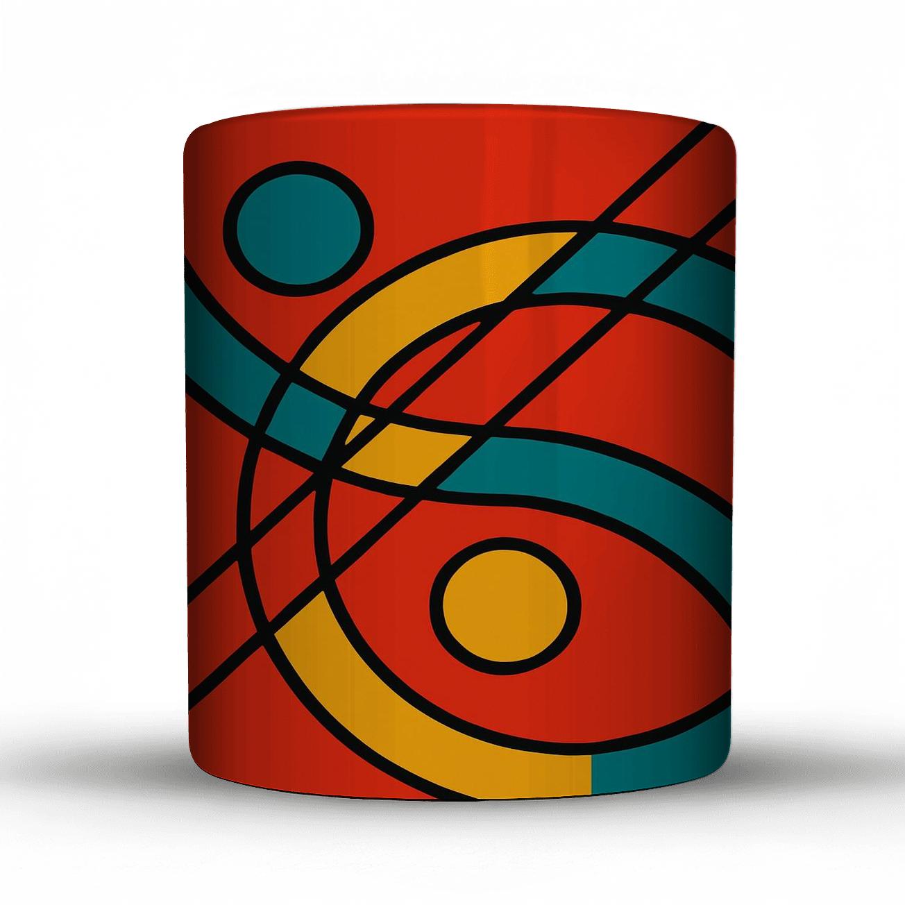 Chromatic Orbit Lines travel mugs with handles
