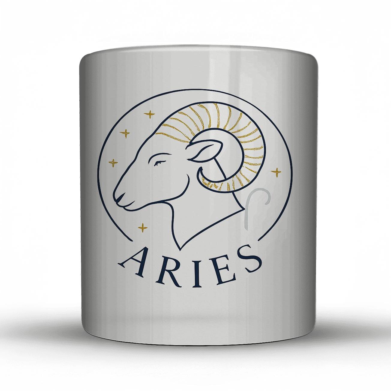 Aries_Golden_Ram_Constellation_Line_Art travel mugs with handles