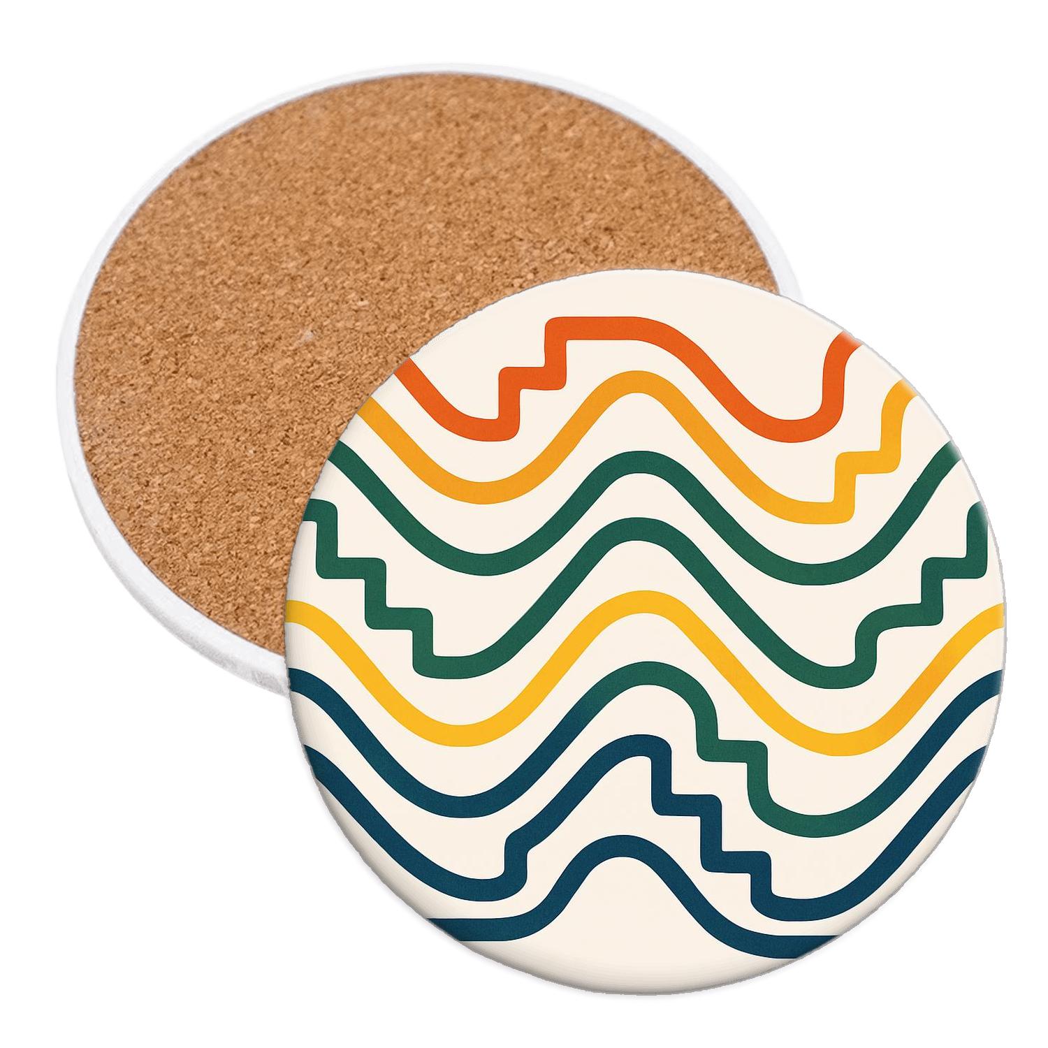 Solar Andean Wave Lines stone coaster collections