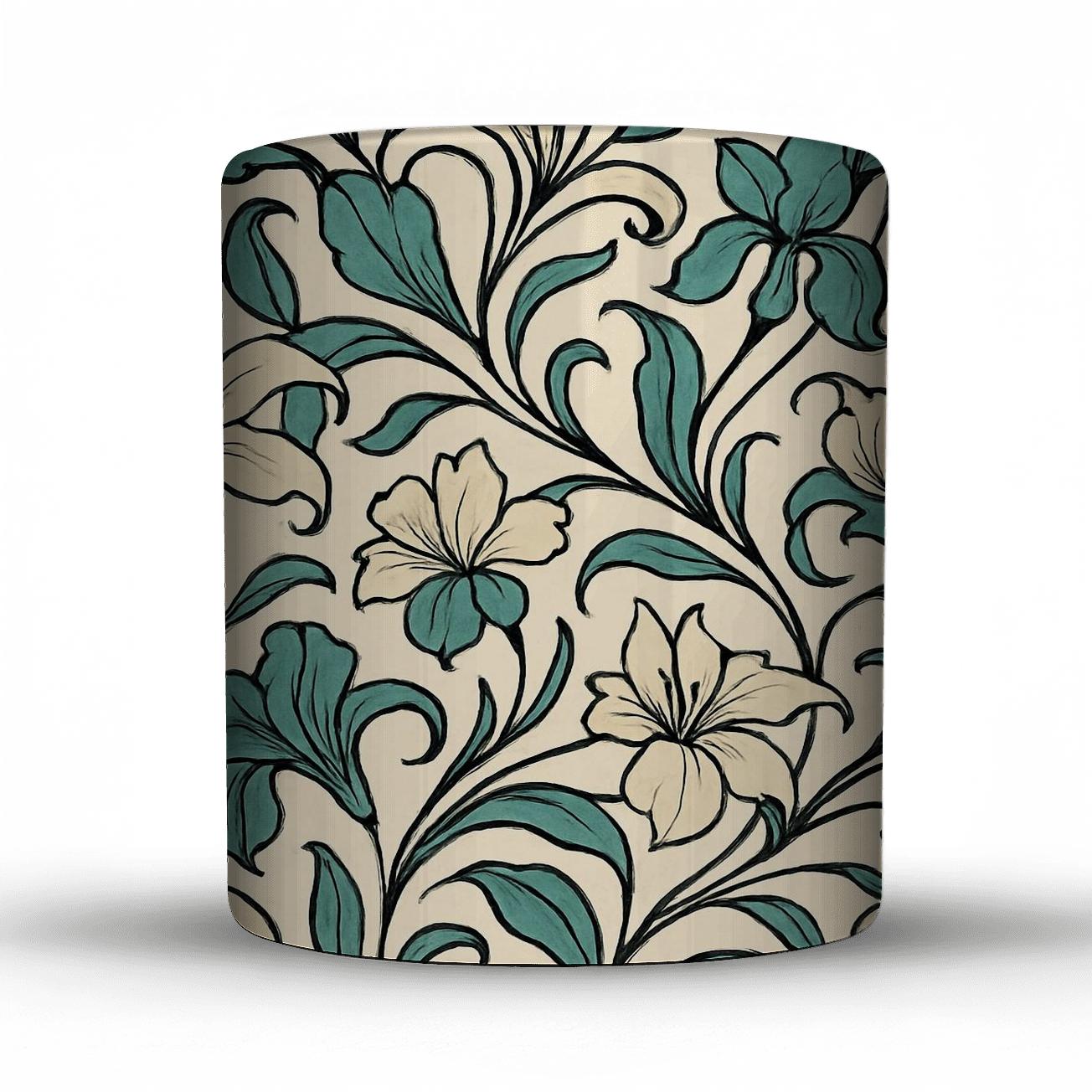 ArtNouveauBotanicalFiligree decorative mug sets