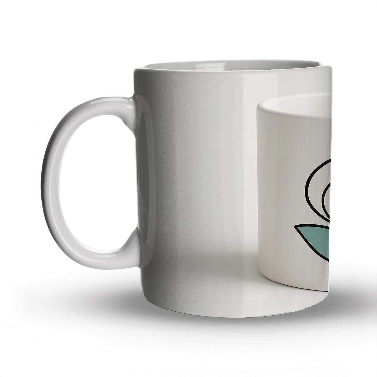 Minimalist Arctic Fox Line Art Mug decorative mug sets