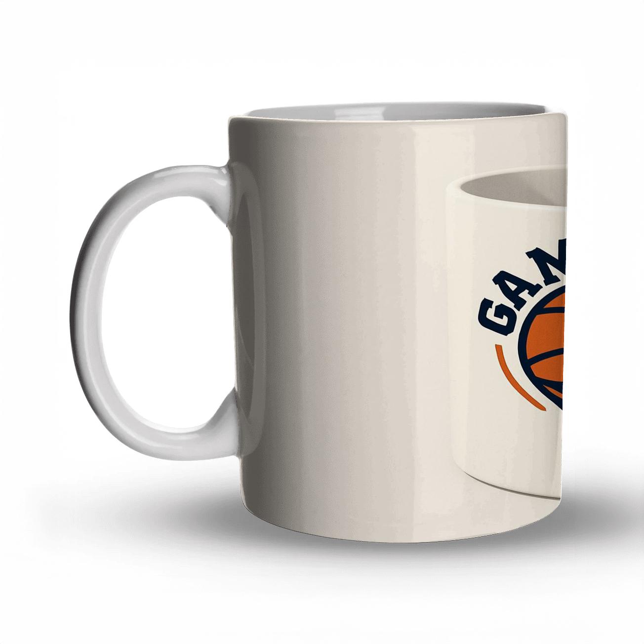 Minimalist Basketball Swirl Game Day Mug personalized mugs
