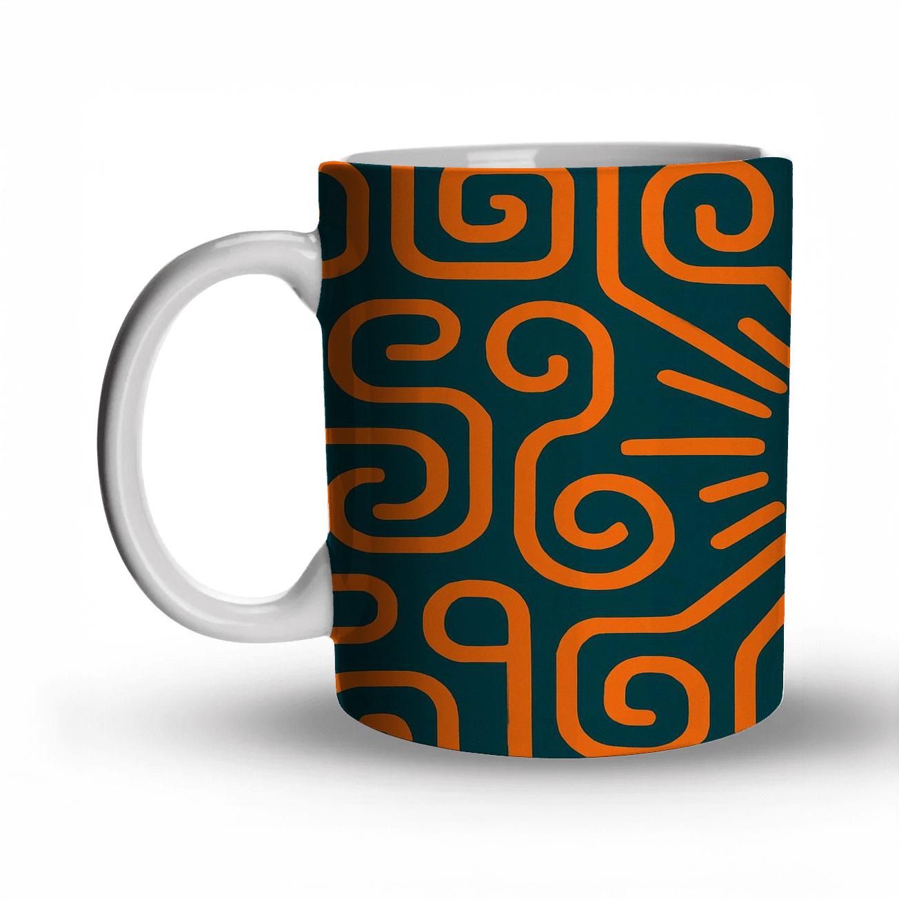 SolarGlyph Neon Echoes insulated thermal mugs