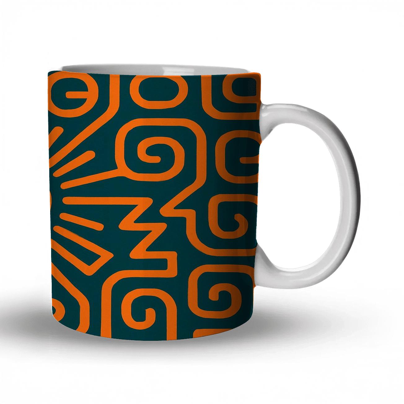 SolarGlyph Neon Echoes insulated thermal mugs