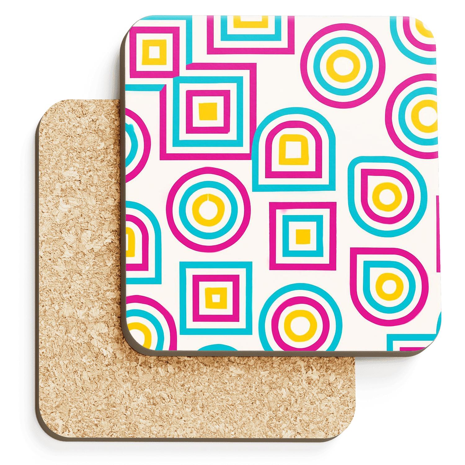 Chromatic Pulse Grid elegant tabletop coasters