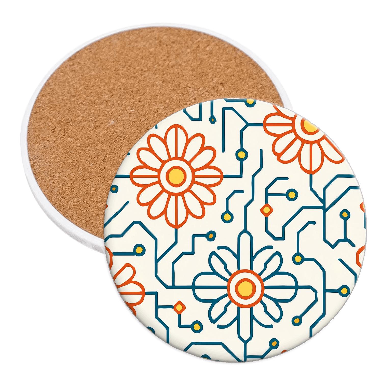 Solar Bloom Circuit stone coaster collections