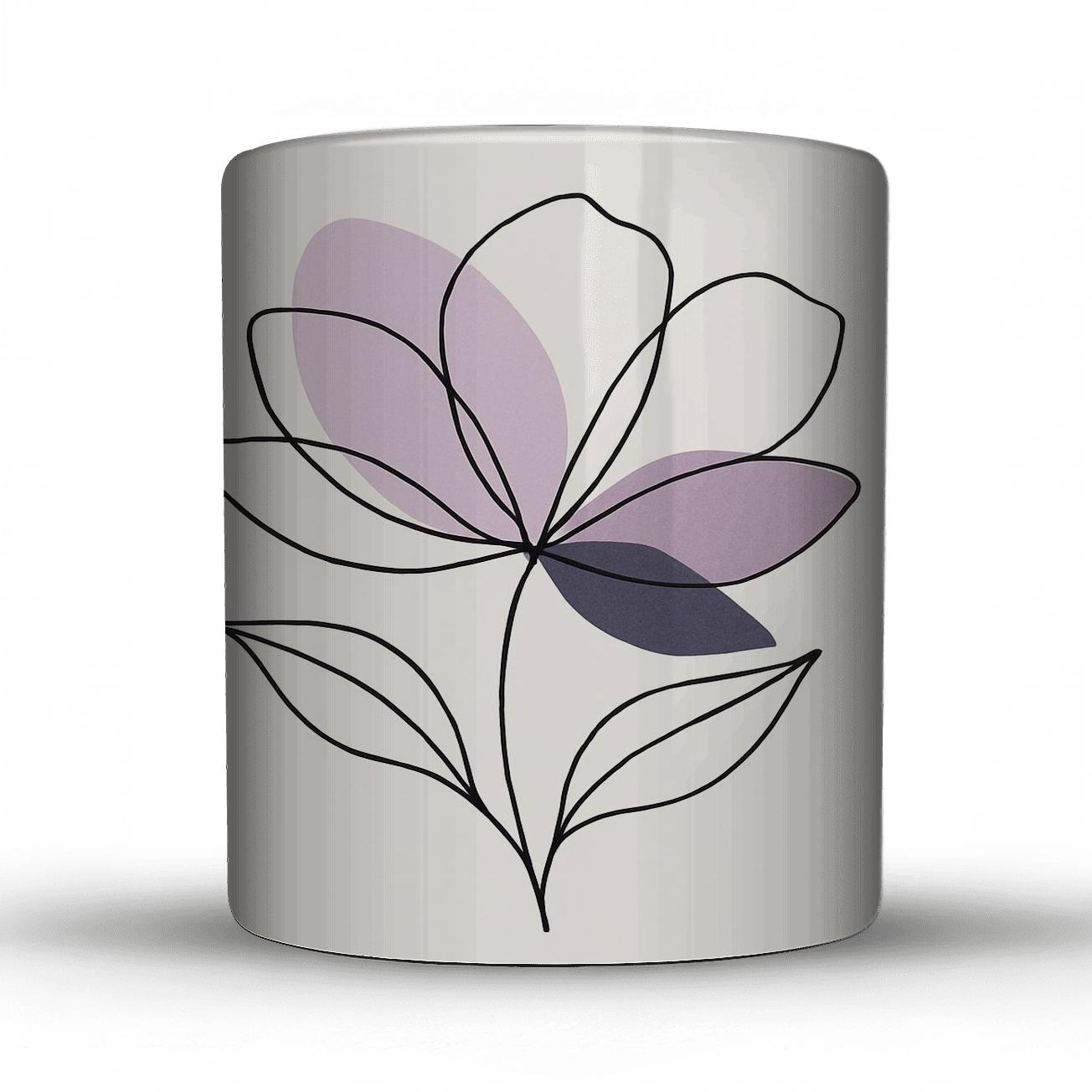 Heliotrope Bloom Contour personalized mugs