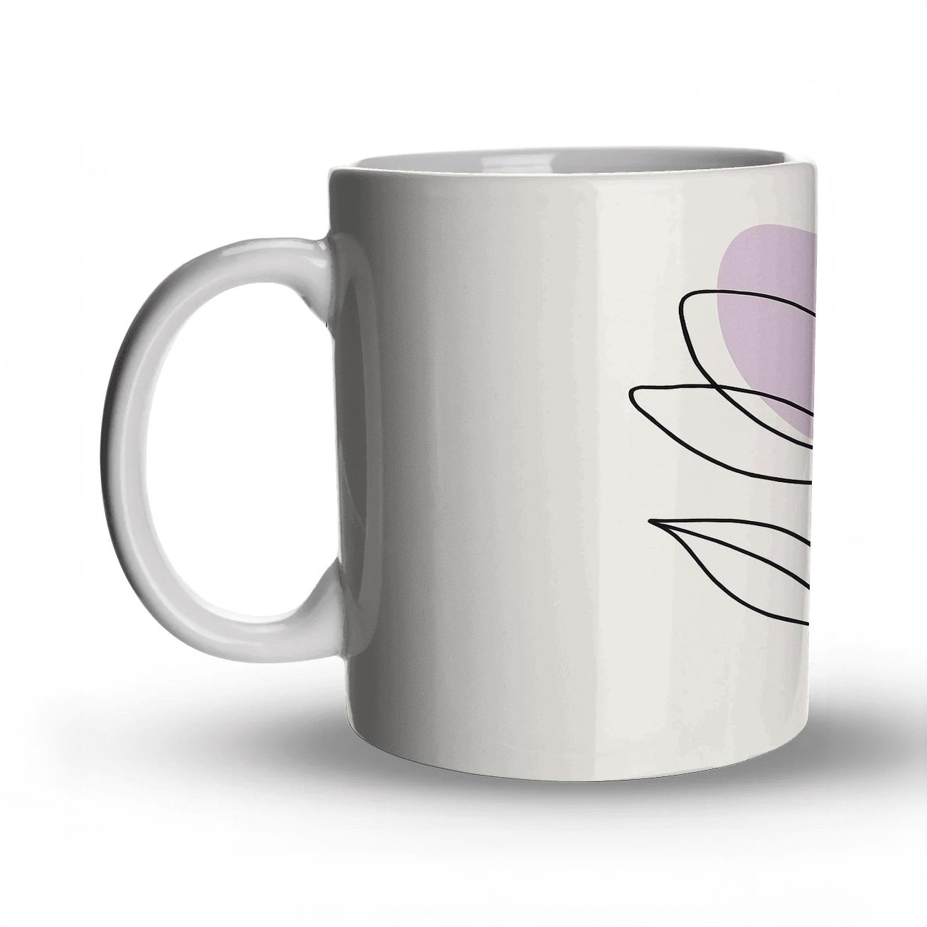 Heliotrope Bloom Contour personalized mugs