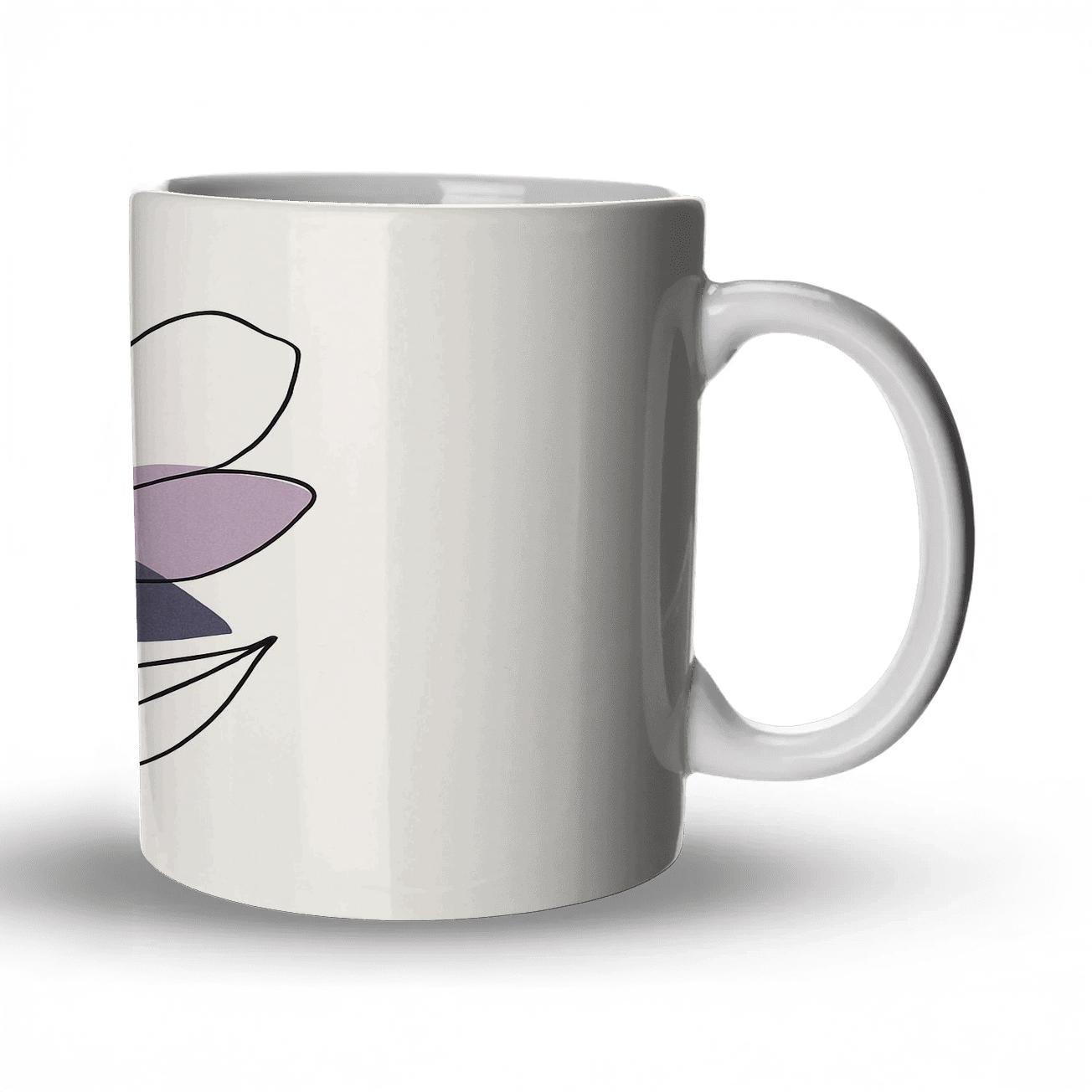 Heliotrope Bloom Contour personalized mugs
