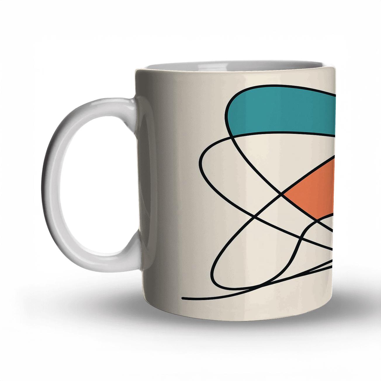 Orbital Geometry Streamlines ceramic coffee mugs
