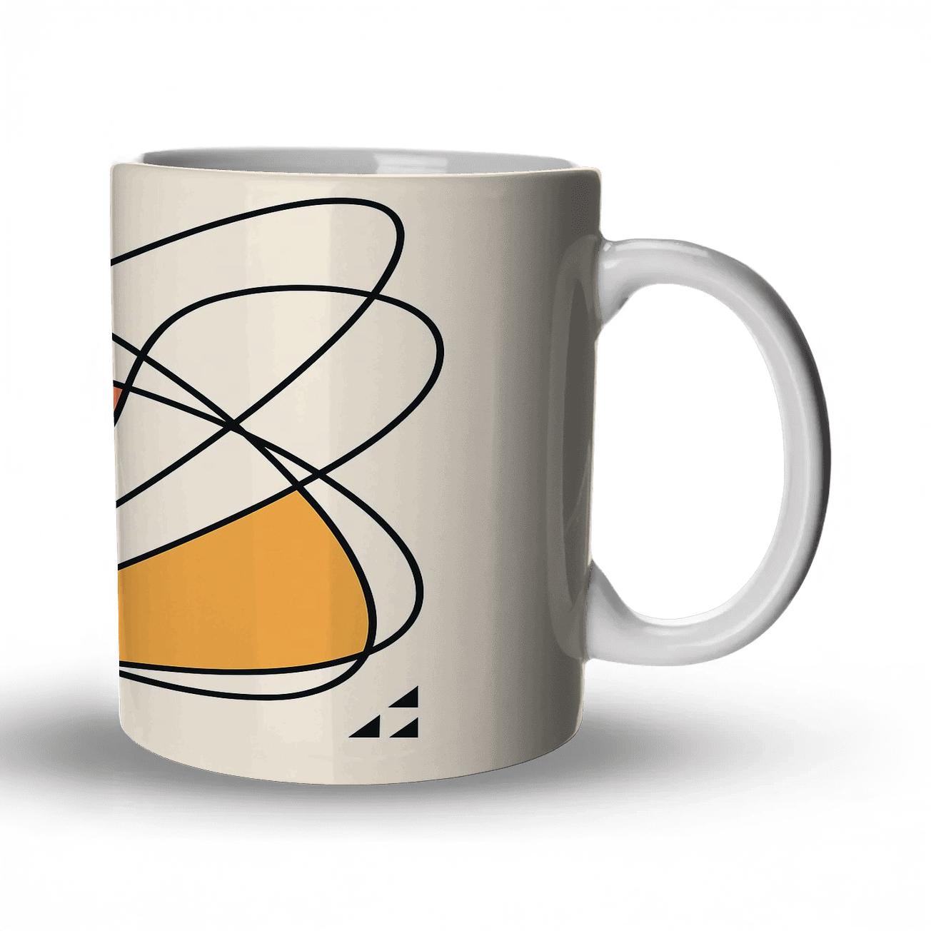 Orbital Geometry Streamlines ceramic coffee mugs