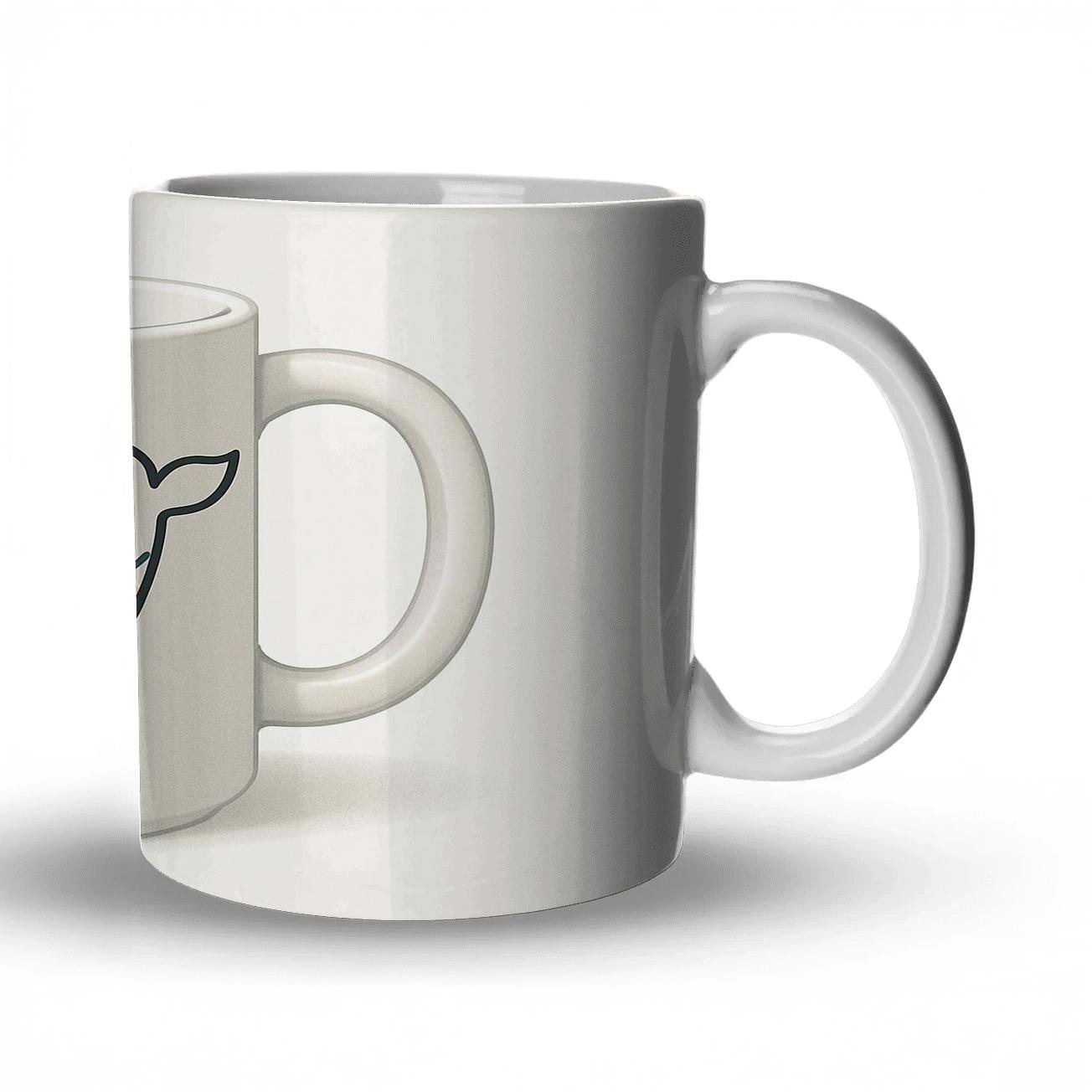 Nordic Inuit Whale Minimal Pattern Mug premium drinkware mugs