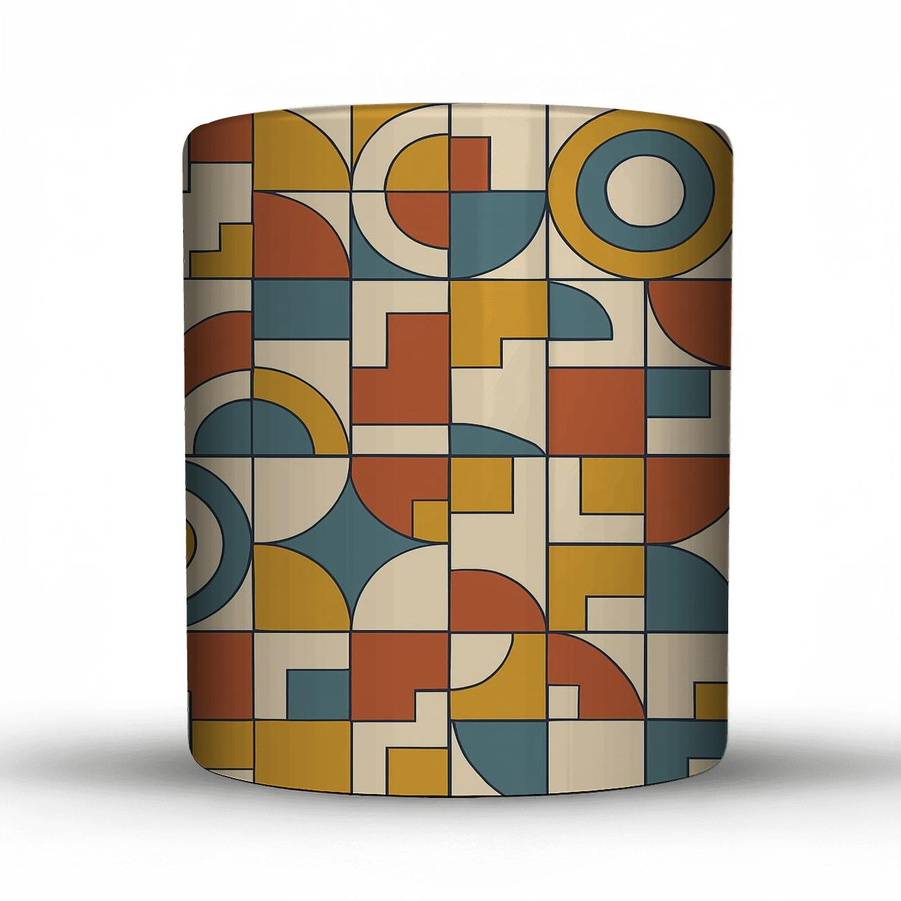 Bauhaus Starwheel Geometric Ornament insulated thermal mugs