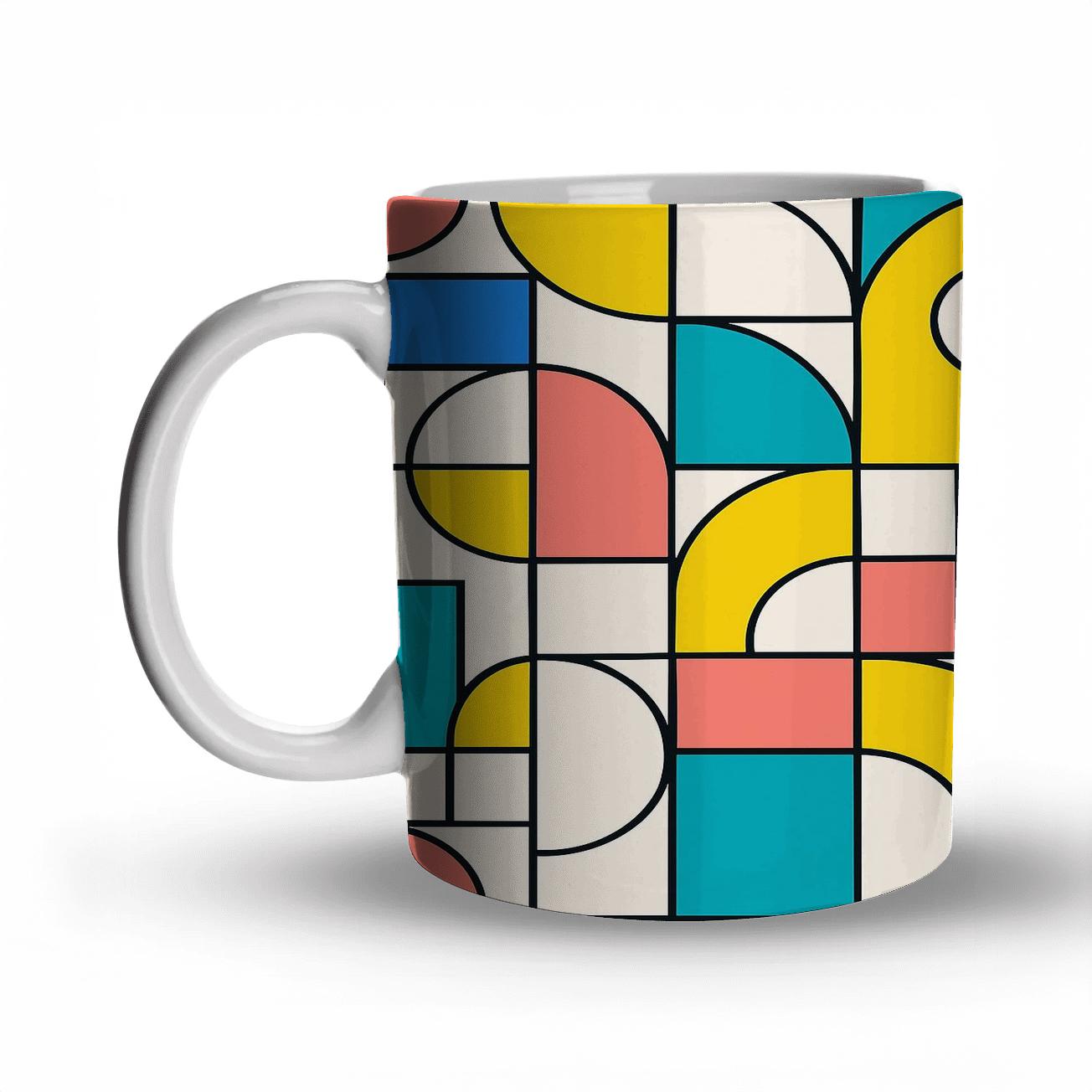 Neo Memphis Bauhaus Metroline Bloom insulated thermal mugs
