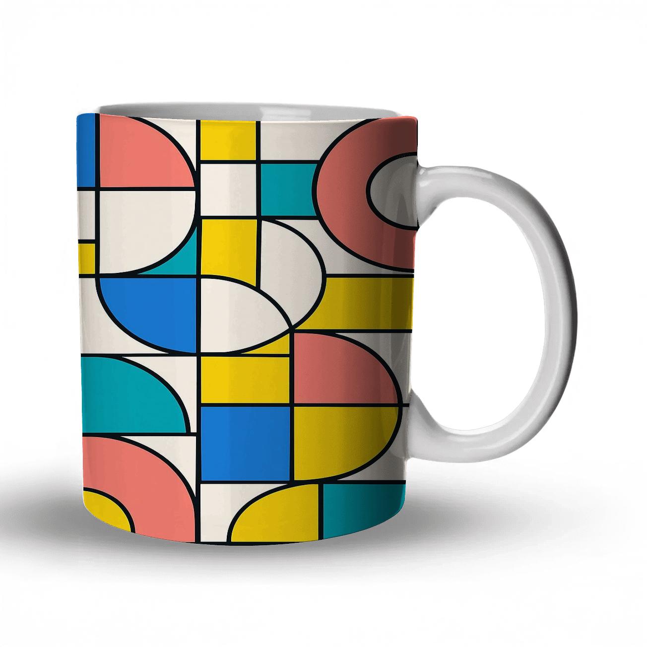 Neo Memphis Bauhaus Metroline Bloom insulated thermal mugs