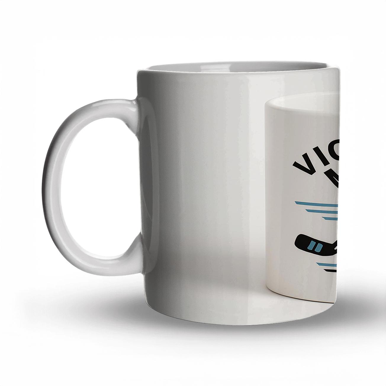 Hockey Crossed Sticks Victory Mug Line Art insulated thermal mugs