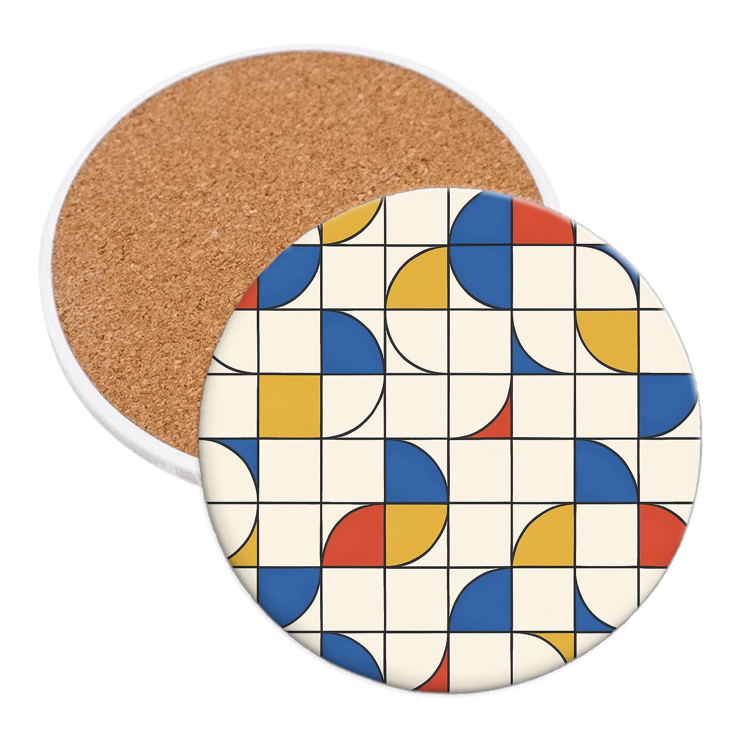 Bauhaus Modular Lattice Rhythm custom engraved coasters