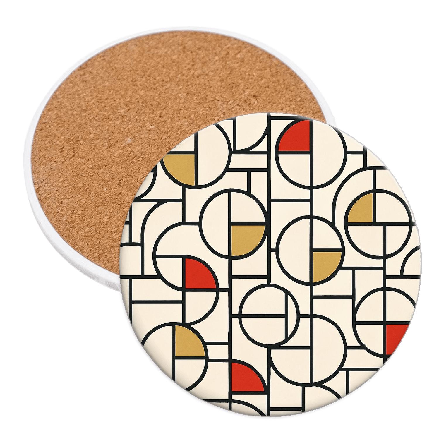 Bauhaus Weimar Weave Glyphs cork coaster sets