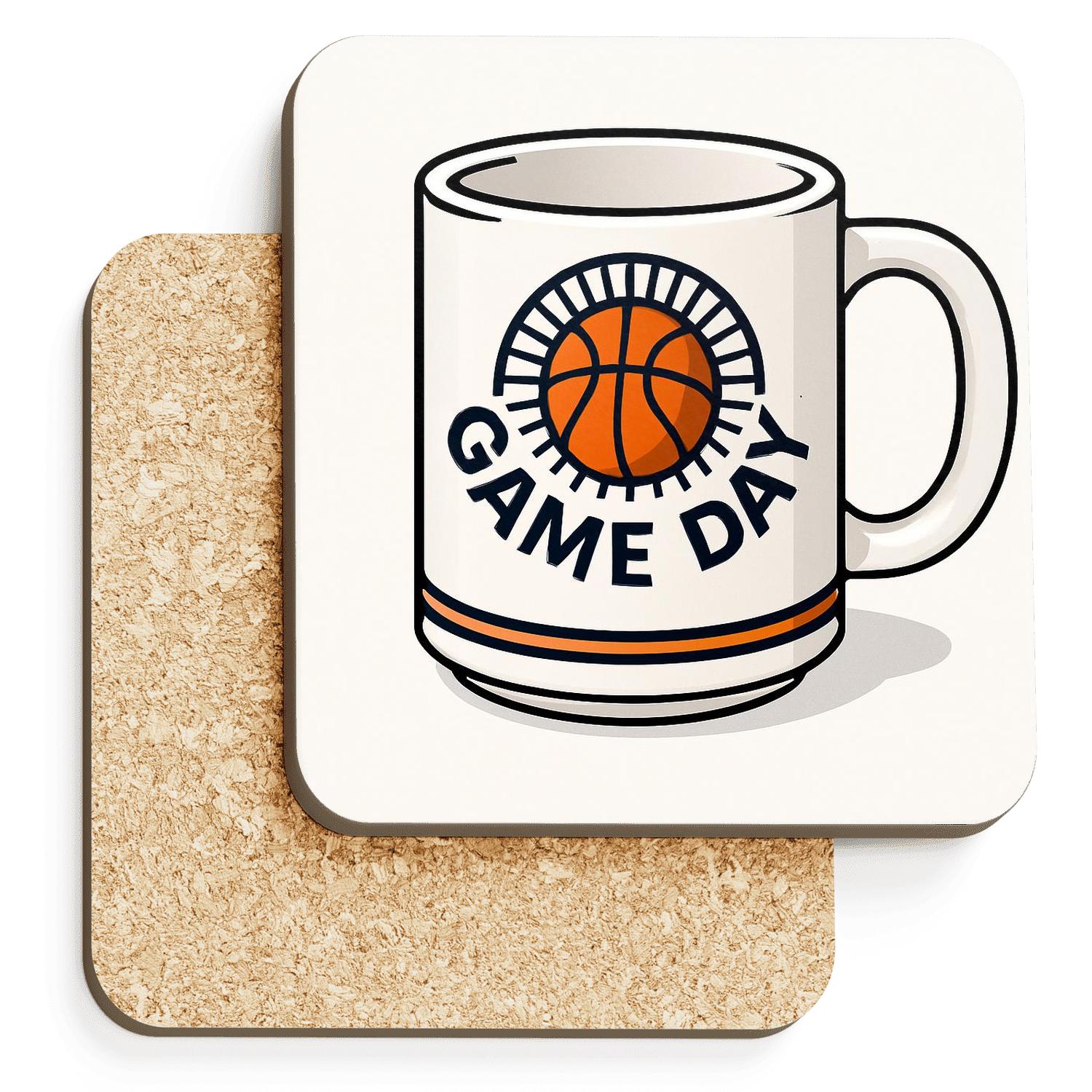 Basketball Game Day Net Halo elegant tabletop coasters