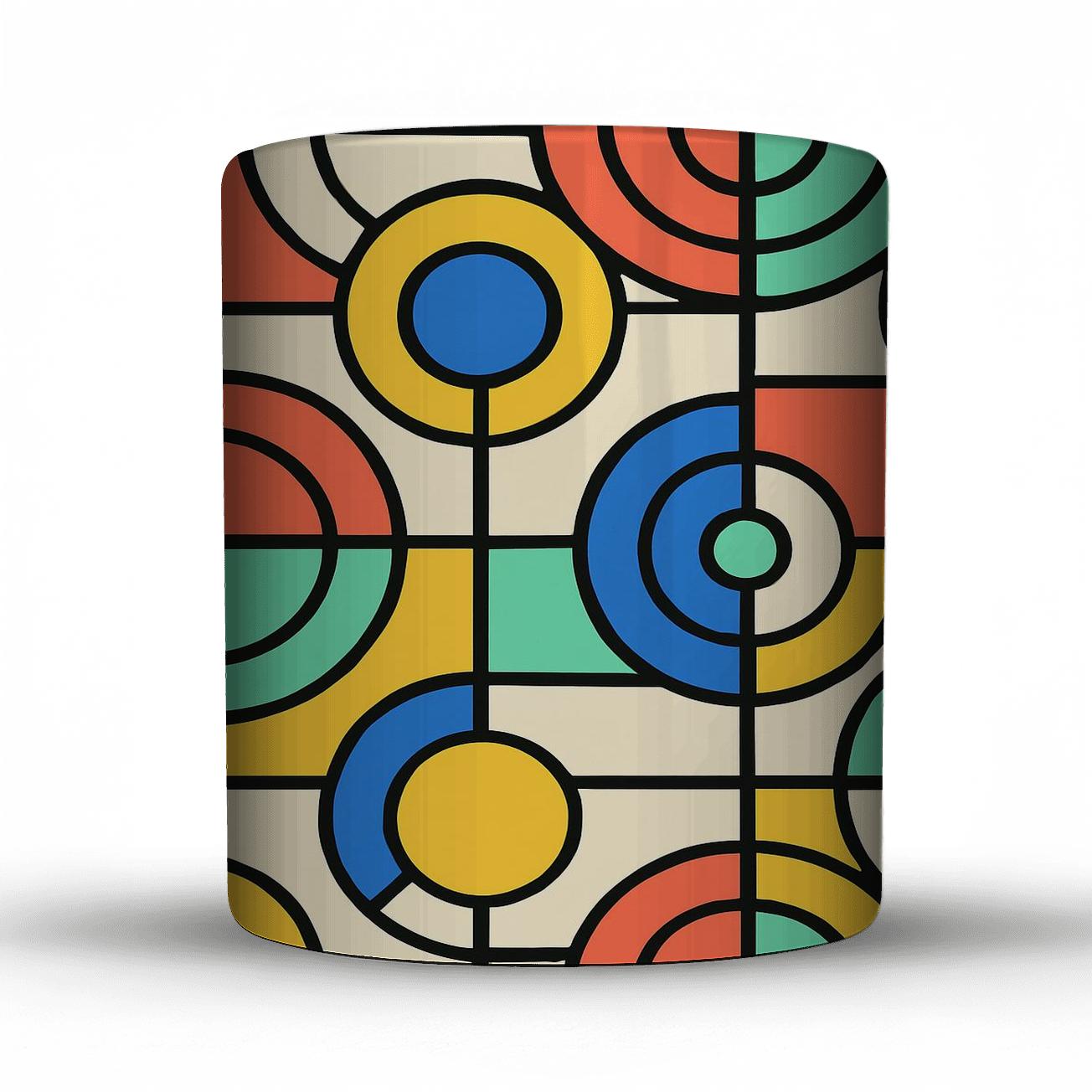 Neon Bauhaus Constellation Weave premium drinkware mugs