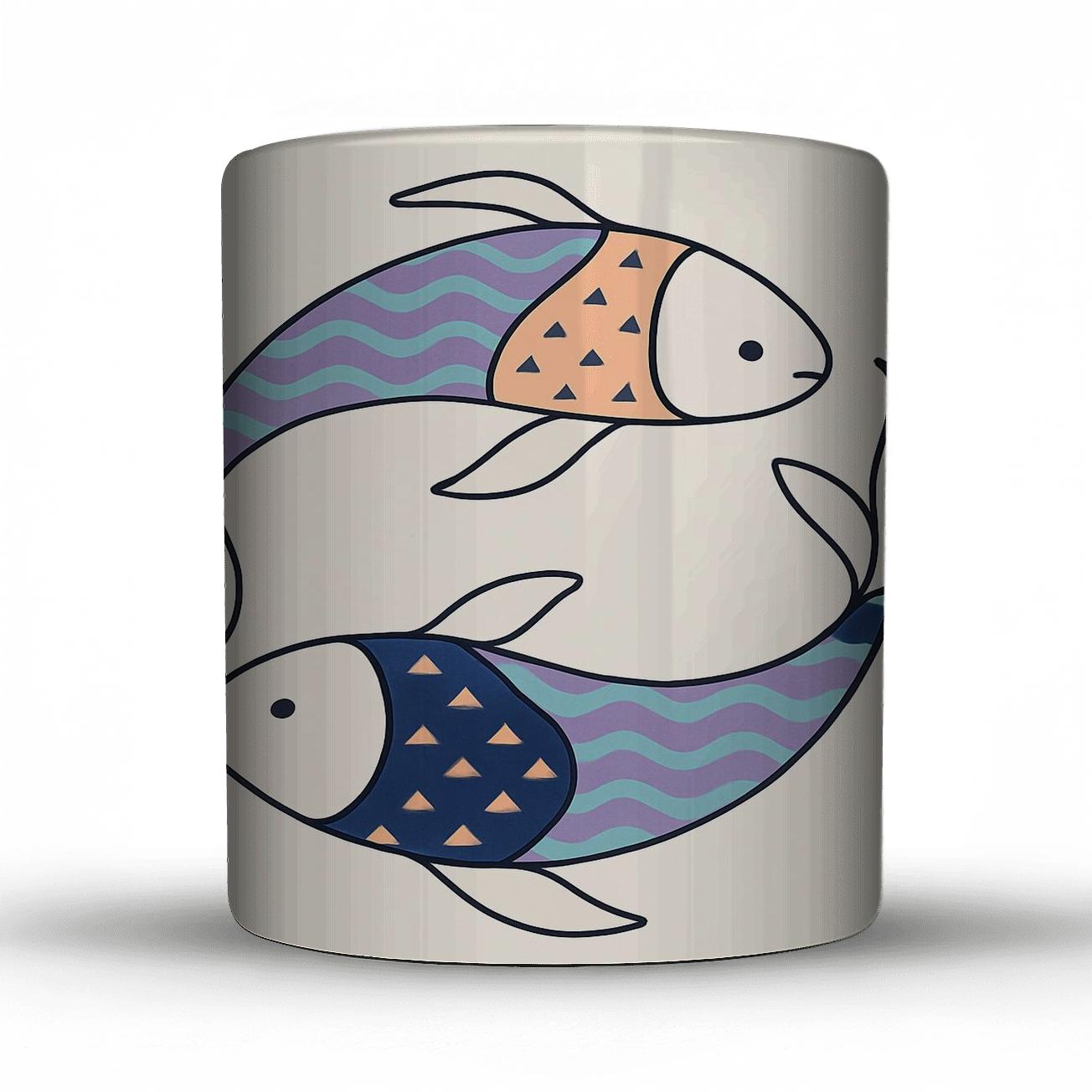 Orbital Geometry Koi personalized mugs