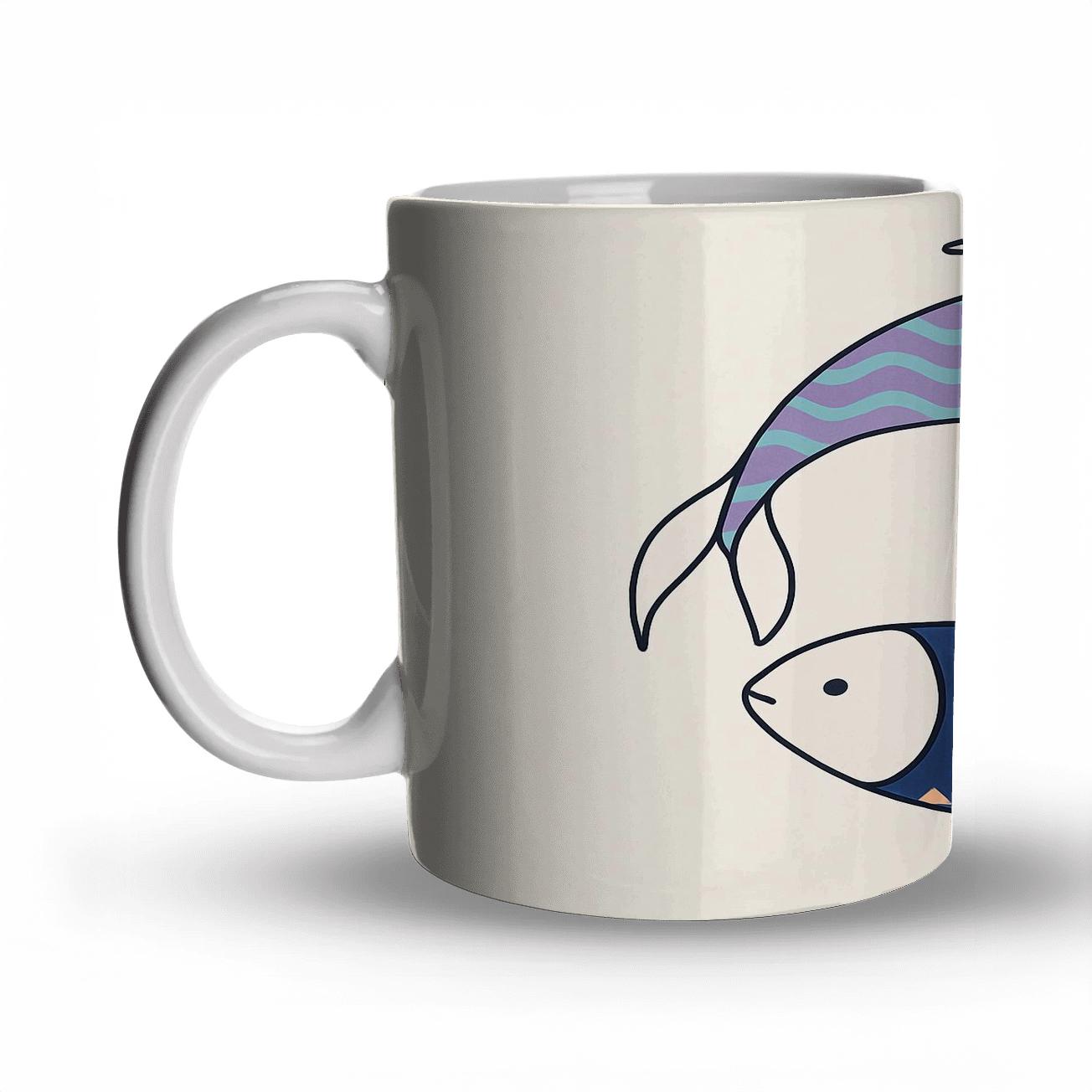 Orbital Geometry Koi personalized mugs