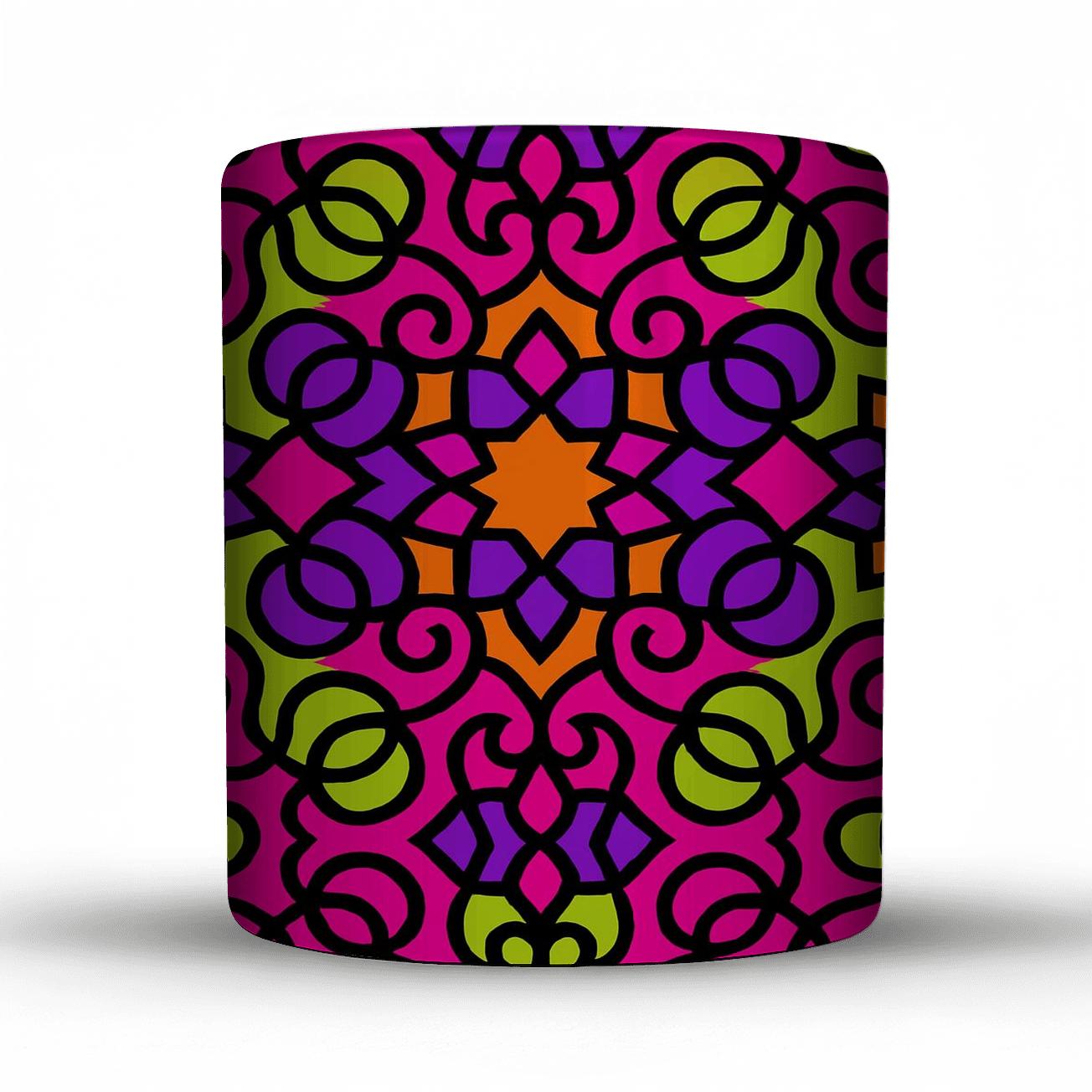 Op Art Aurora Arabesque Circuit insulated thermal mugs