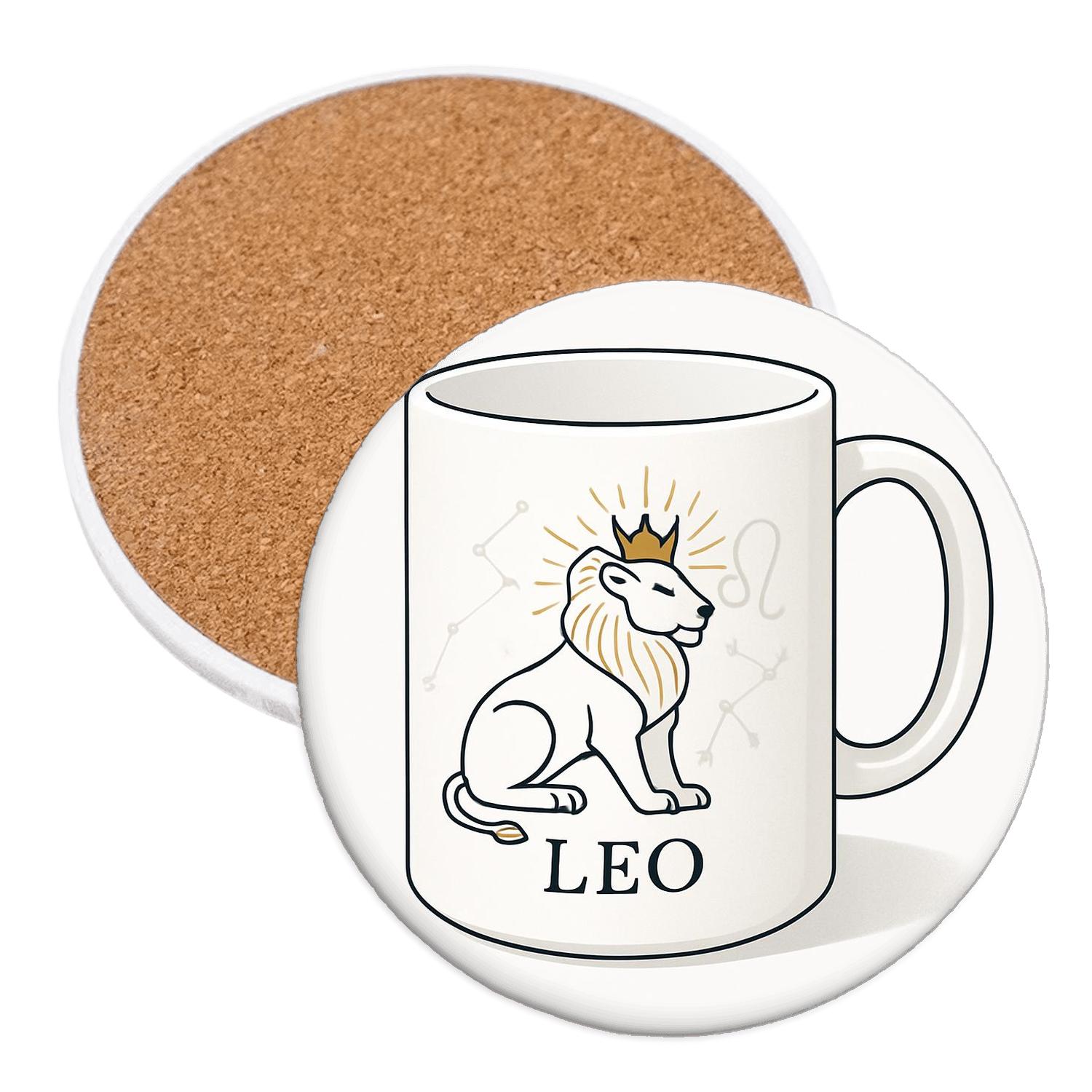 Leo Solar Regalia Constellation Line Art stone coaster collections