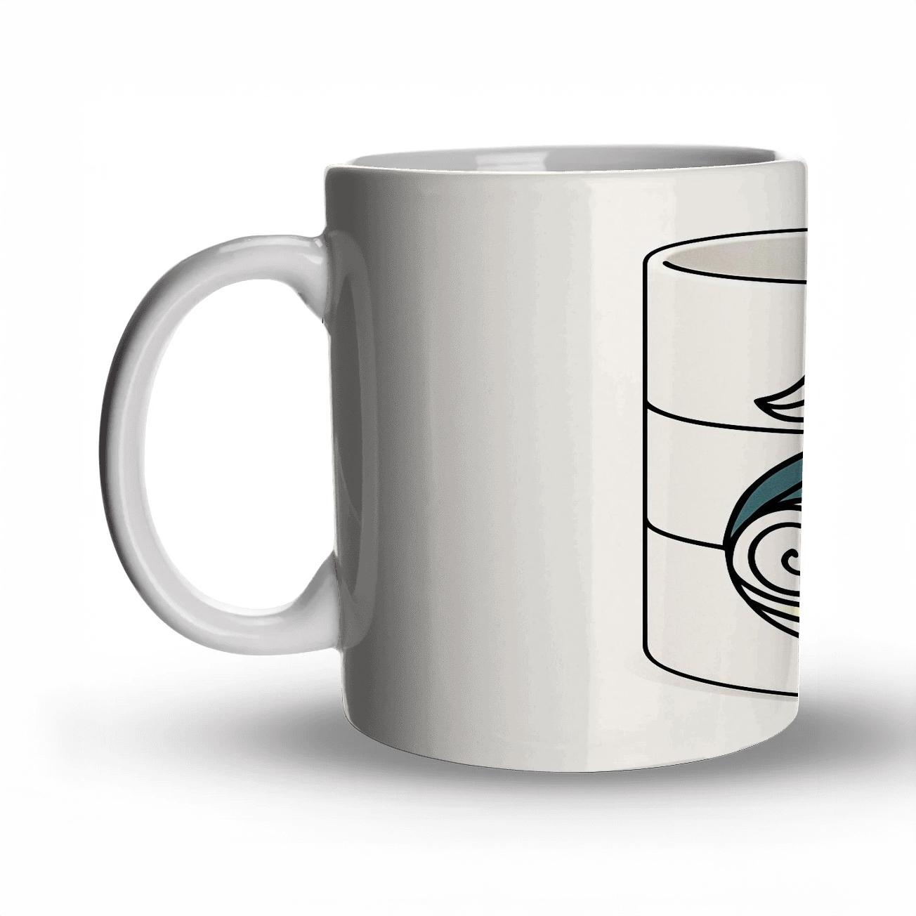 Art Deco Fox Spiral Wrap premium drinkware mugs