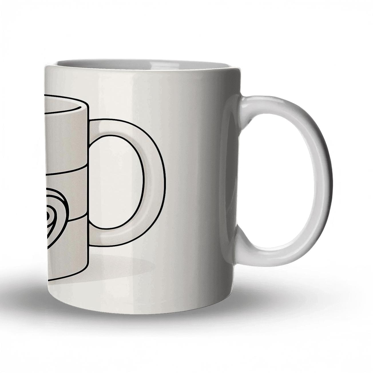 Art Deco Fox Spiral Wrap premium drinkware mugs