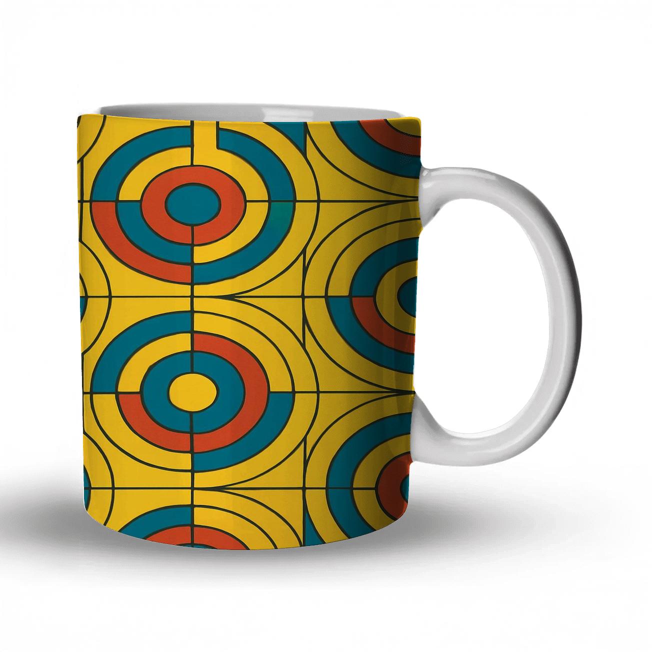 Orphic Solar Lattice Line Art custom printed mugs