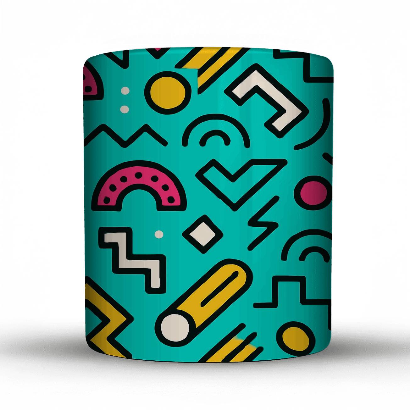 Memphis Comet Glyphwork Pattern gift mugs for occasions