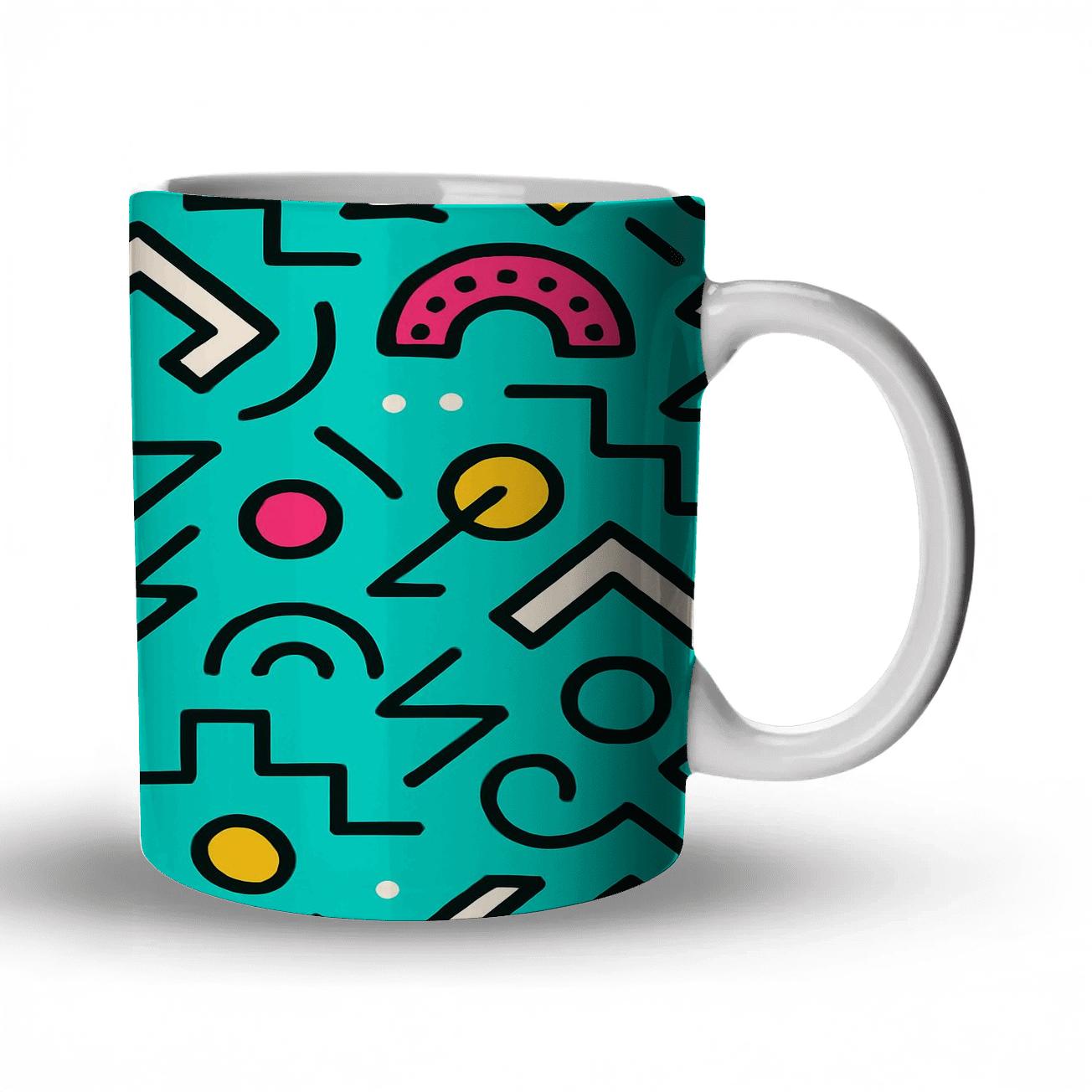 Memphis Comet Glyphwork Pattern gift mugs for occasions