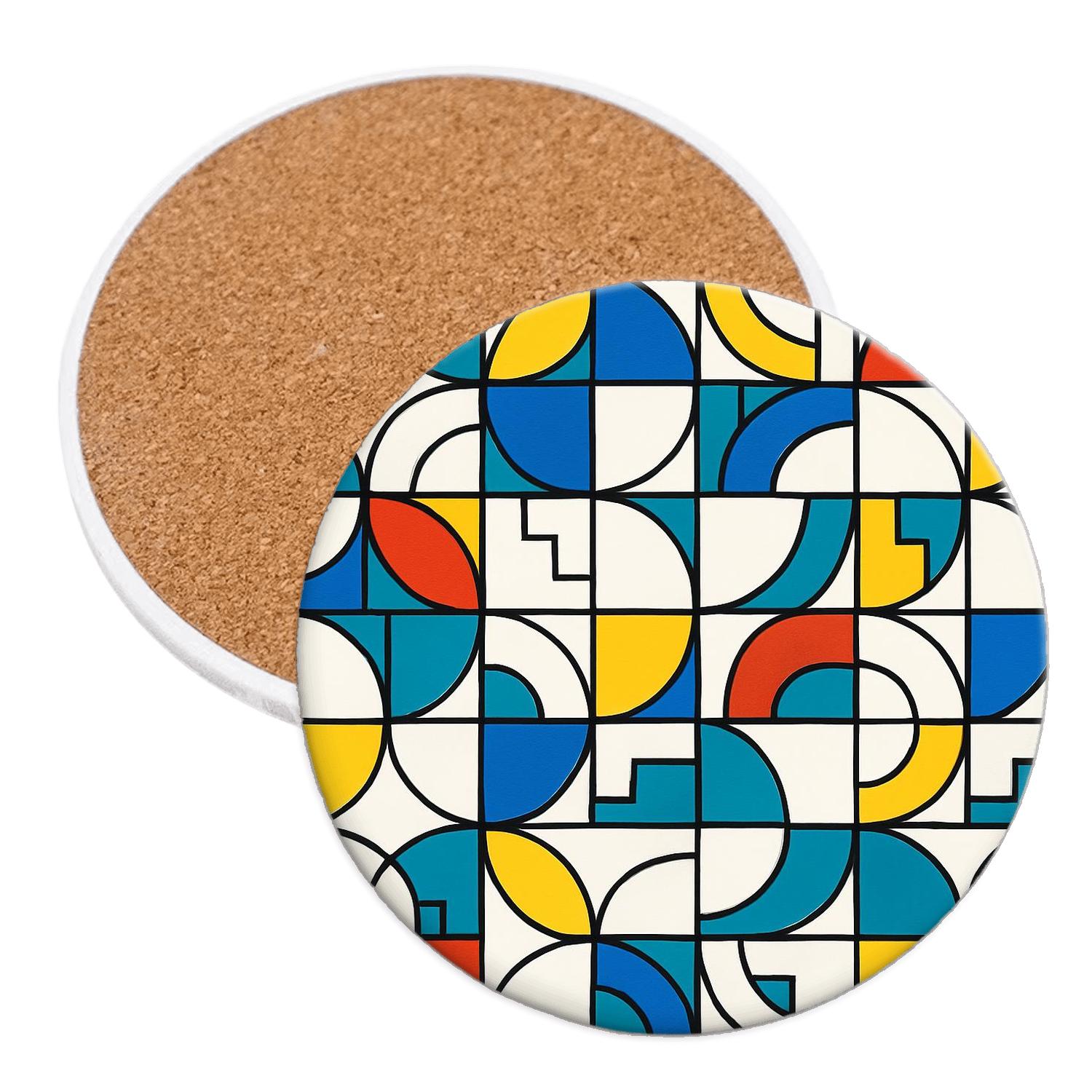 Bauhaus Orbit Weave elegant tabletop coasters