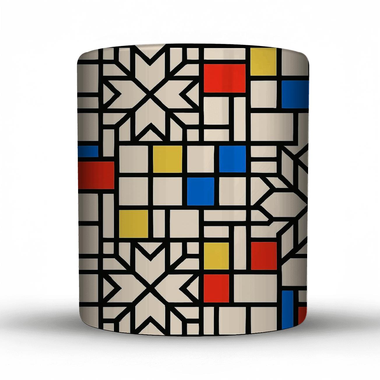 De Stijl Girih Confluence ceramic coffee mugs