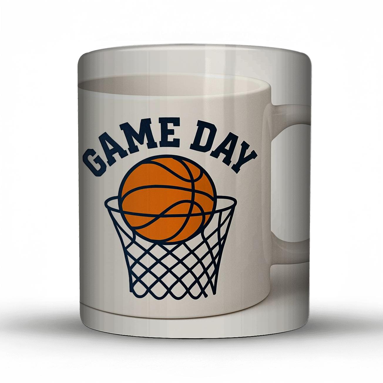 Basketball Game Day Net Vortex Line Art Mug insulated thermal mugs