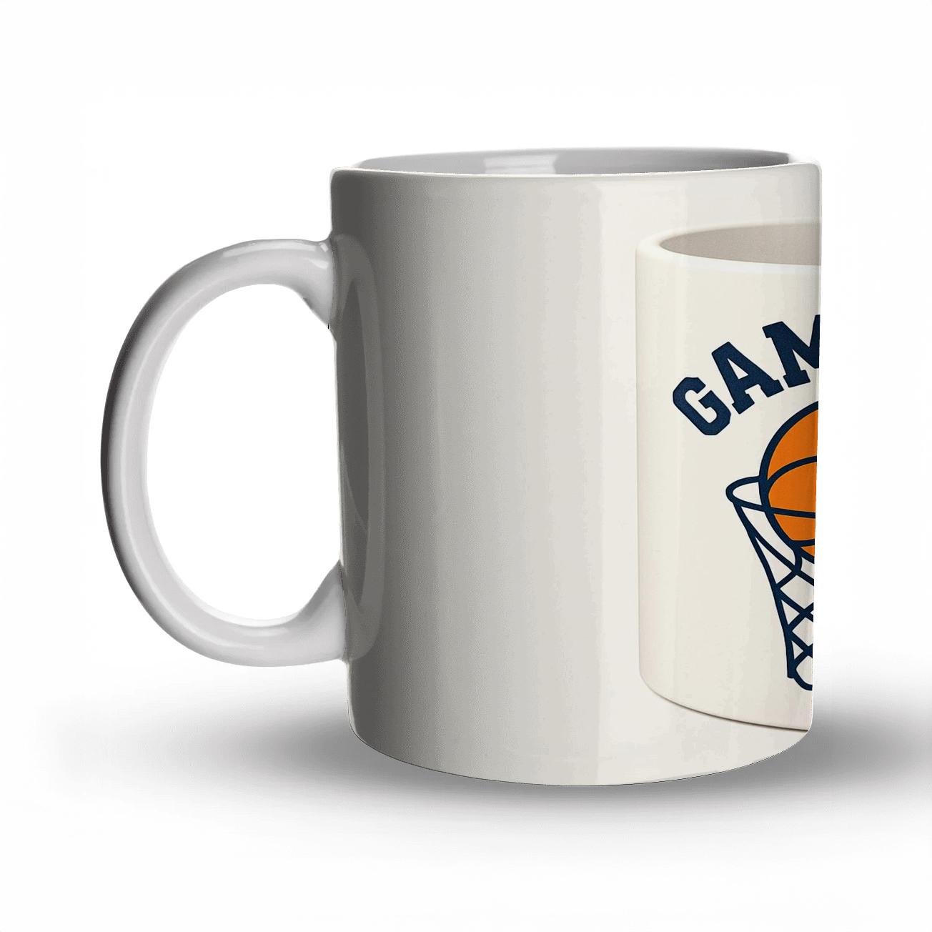 Basketball Game Day Net Vortex Line Art Mug insulated thermal mugs