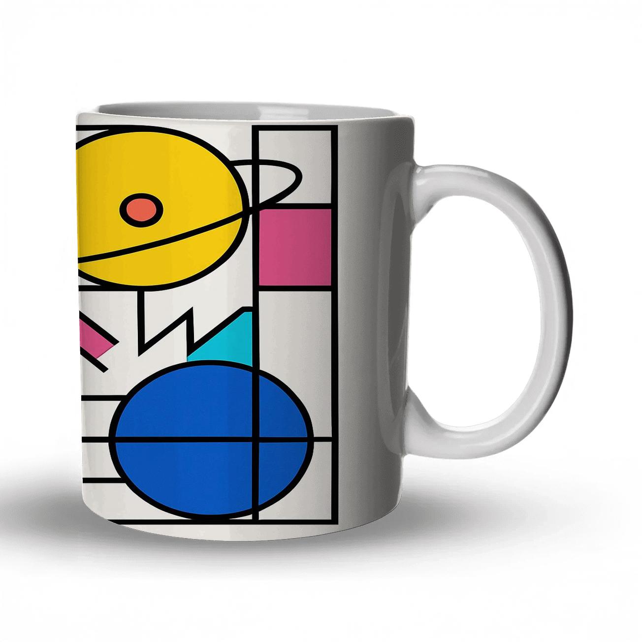 Memphis Bauhaus Orbit Grid gift mugs for occasions