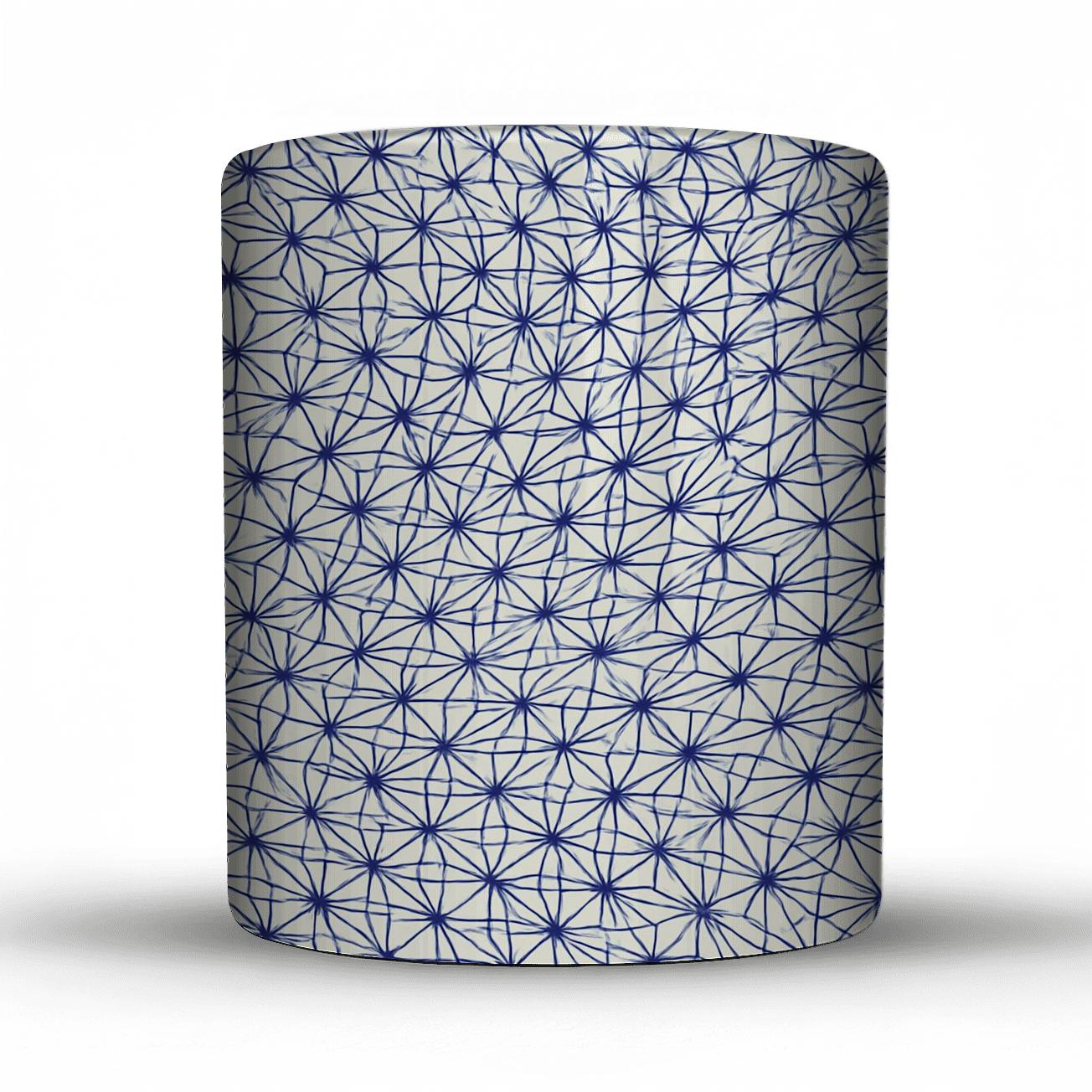 Op Art Kumiko Wave Lattice custom printed mugs
