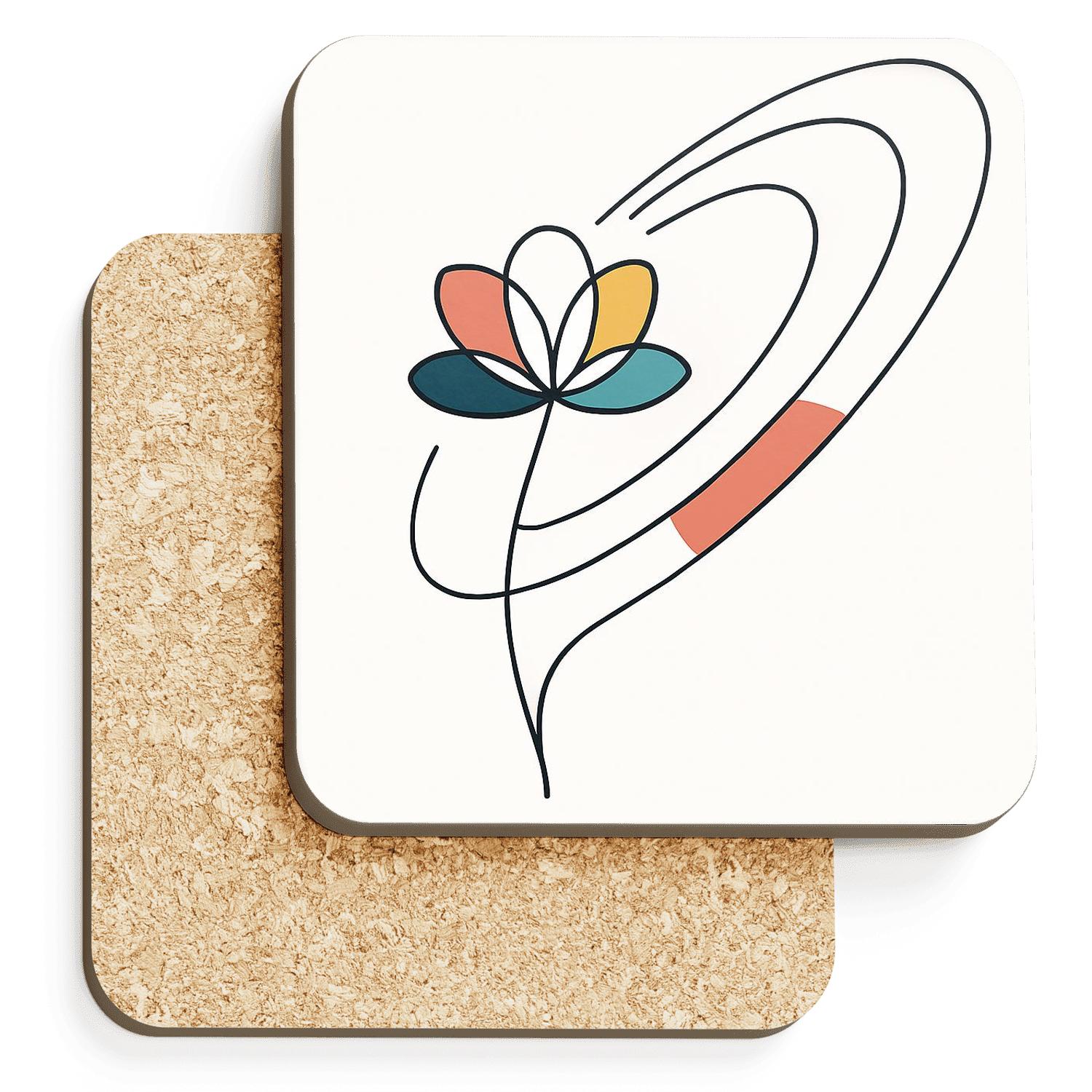 Orbiting Botanica personalized drink coasters